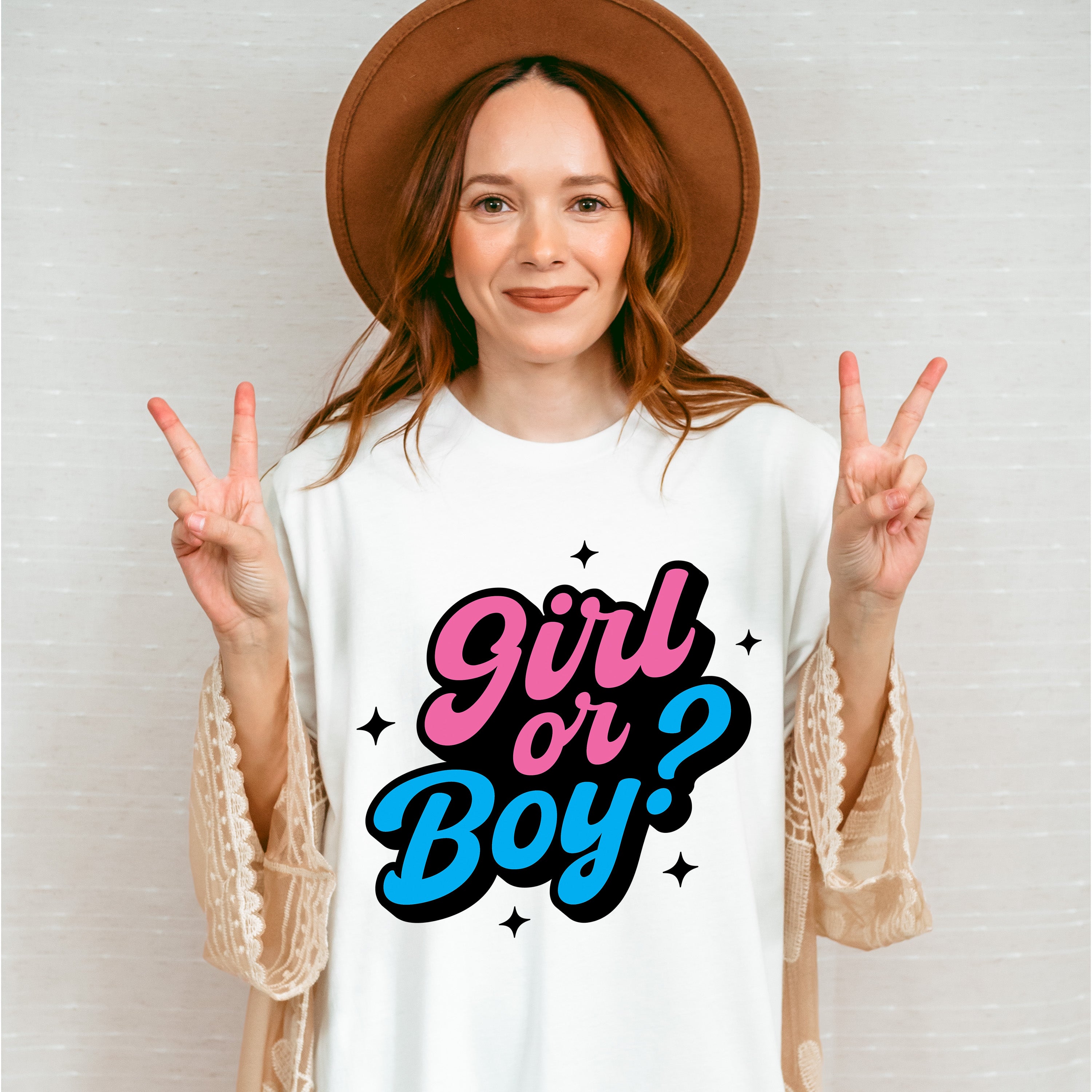 Girl Or Boy - Gender Reveal Unisex Crewneck T-Shirt Sweatshirt Hoodie