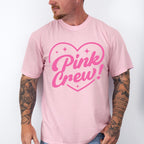 Pink Crew Heart Design - Gender Reveal Unisex Crewneck T-Shirt Sweatshirt Hoodie