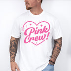 Pink Crew Heart Design - Gender Reveal Unisex Crewneck T-Shirt Sweatshirt Hoodie