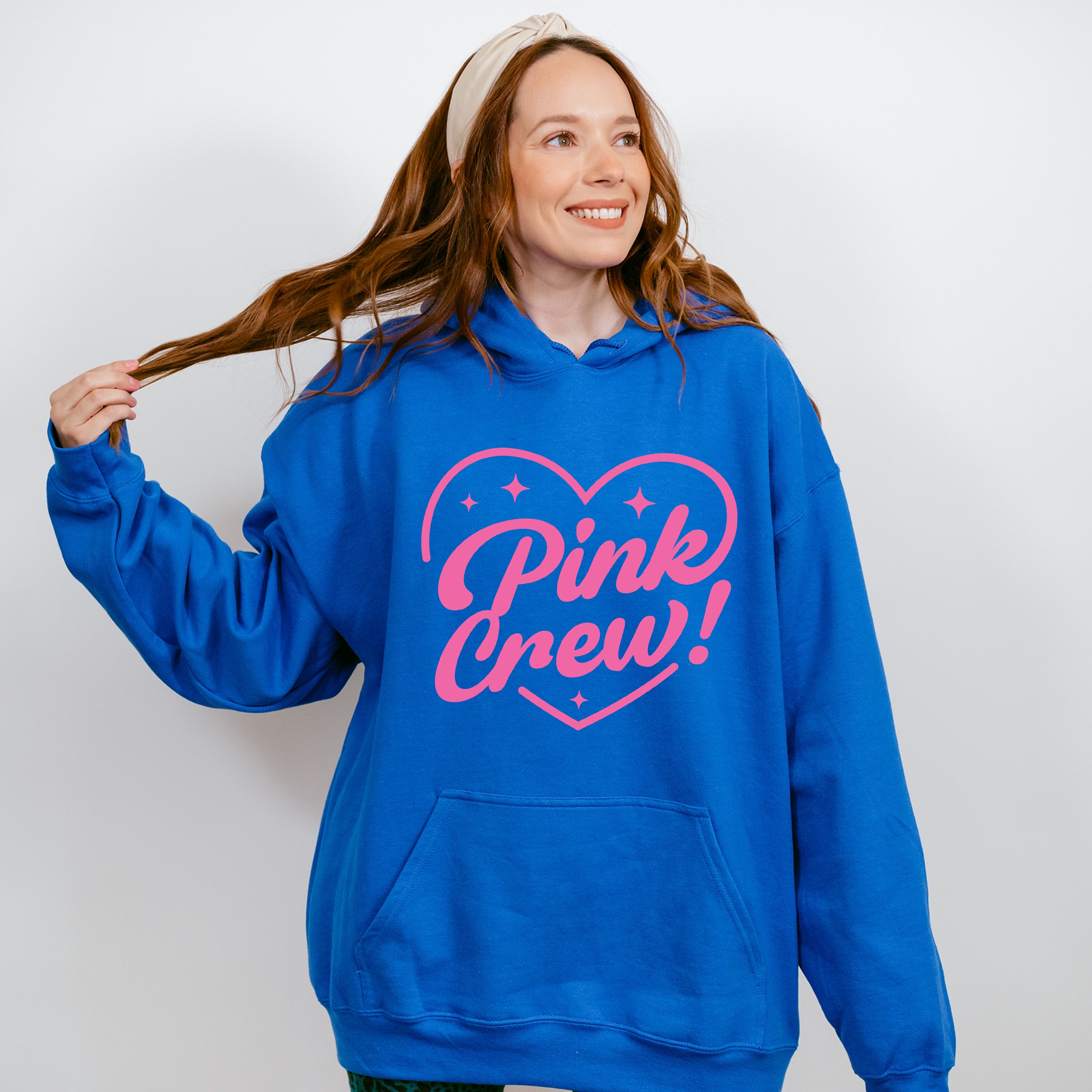 Pink Crew Heart Design - Gender Reveal Unisex Crewneck T-Shirt Sweatshirt Hoodie