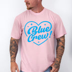 Blue Crew Heart Design - Gender Reveal Unisex Crewneck T-Shirt Sweatshirt Hoodie