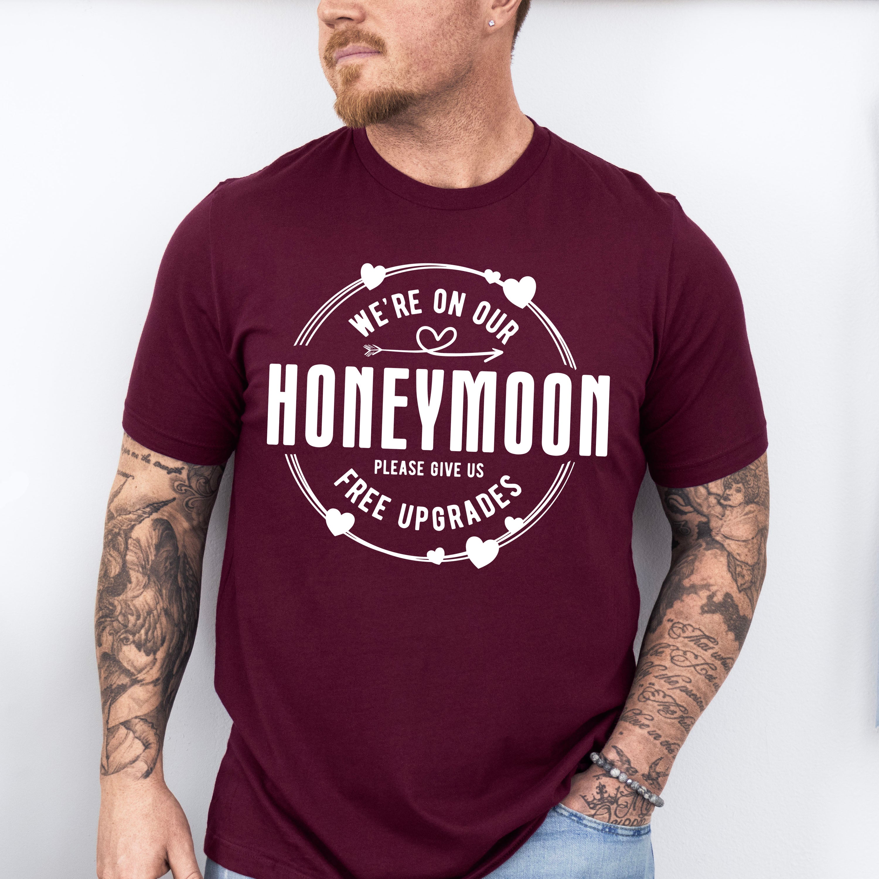 We're On Our Honeymoon - Honeymoon Unisex Crewneck T-Shirt Sweatshirt Hoodie
