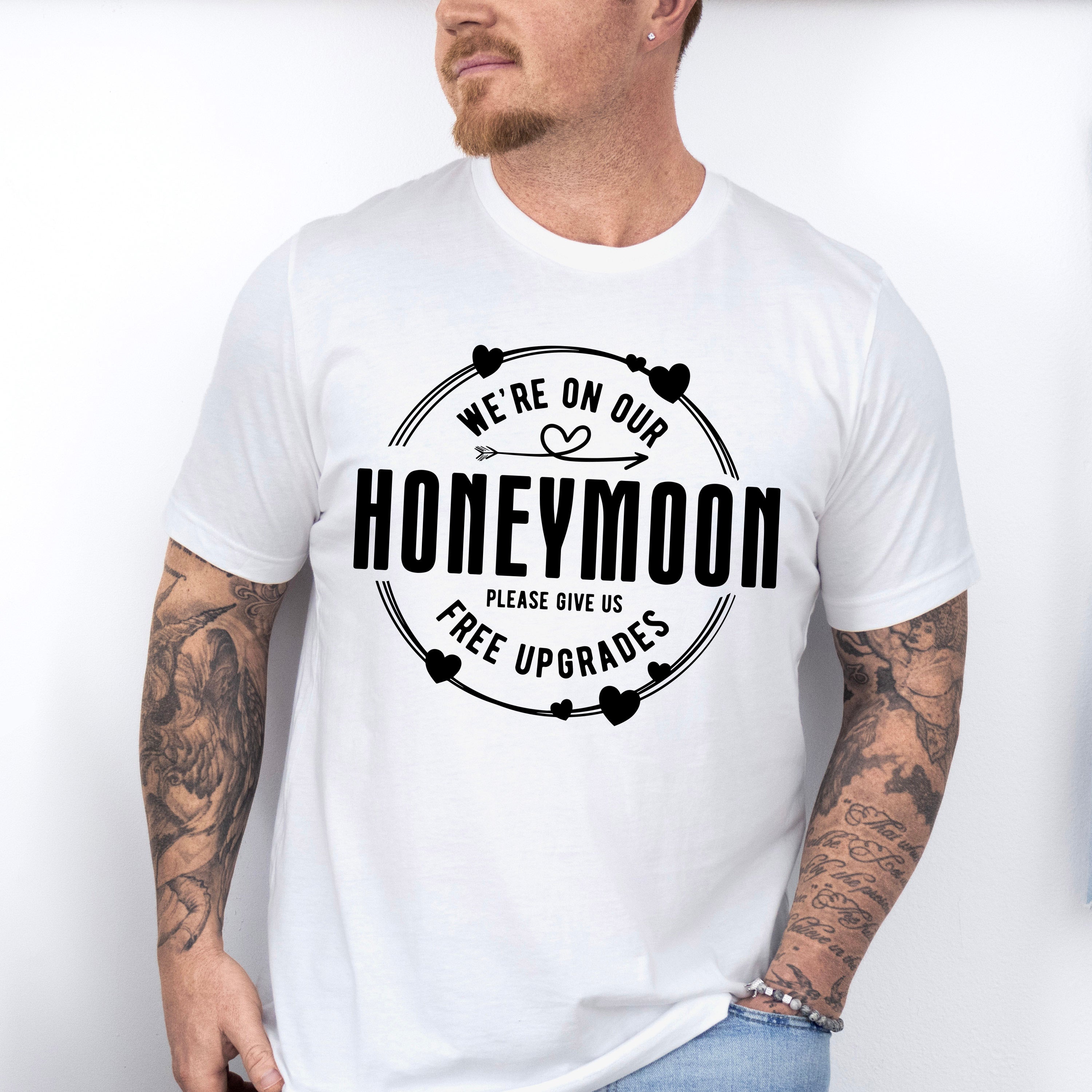 We're On Our Honeymoon - Honeymoon Unisex Crewneck T-Shirt Sweatshirt Hoodie