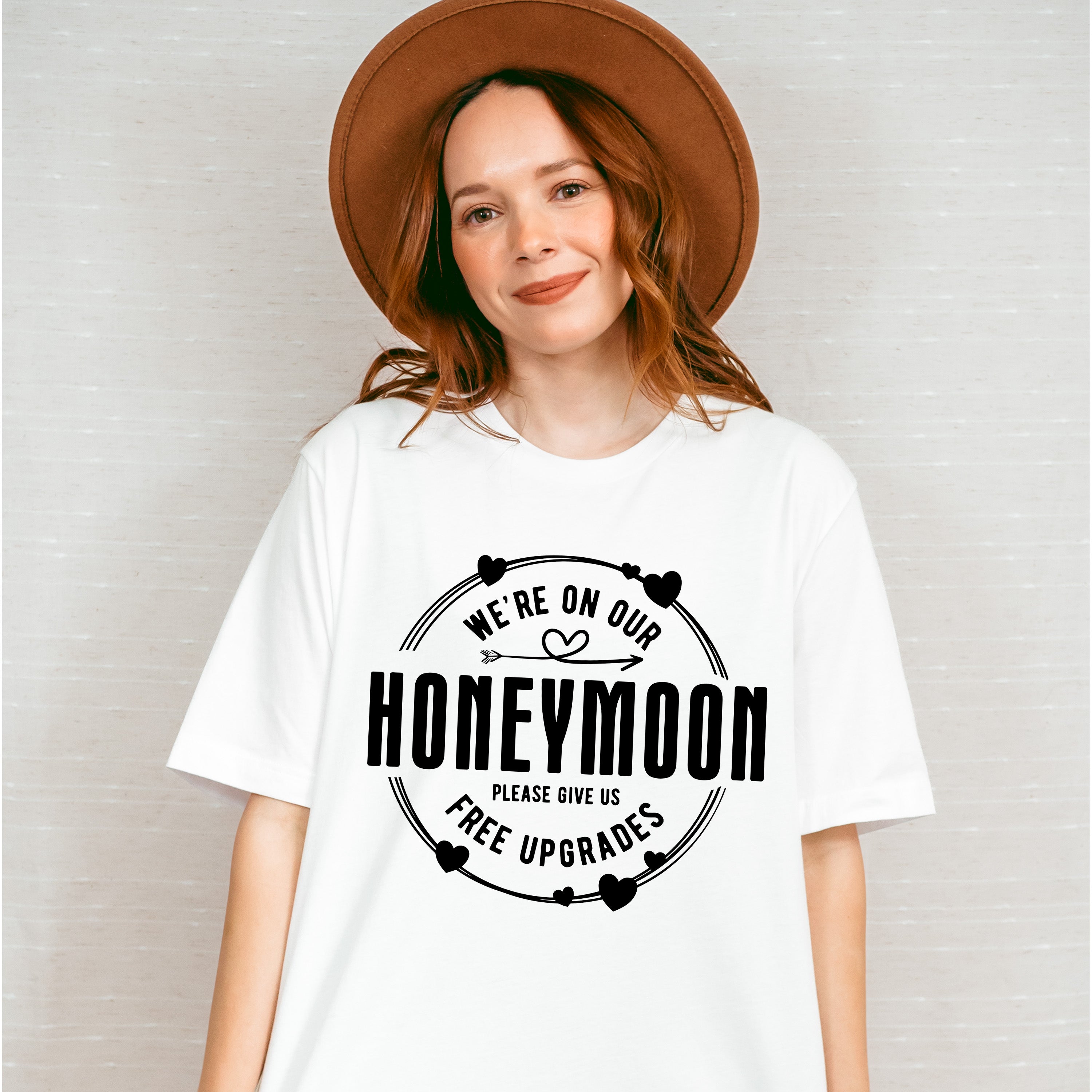 We're On Our Honeymoon - Honeymoon Unisex Crewneck T-Shirt Sweatshirt Hoodie