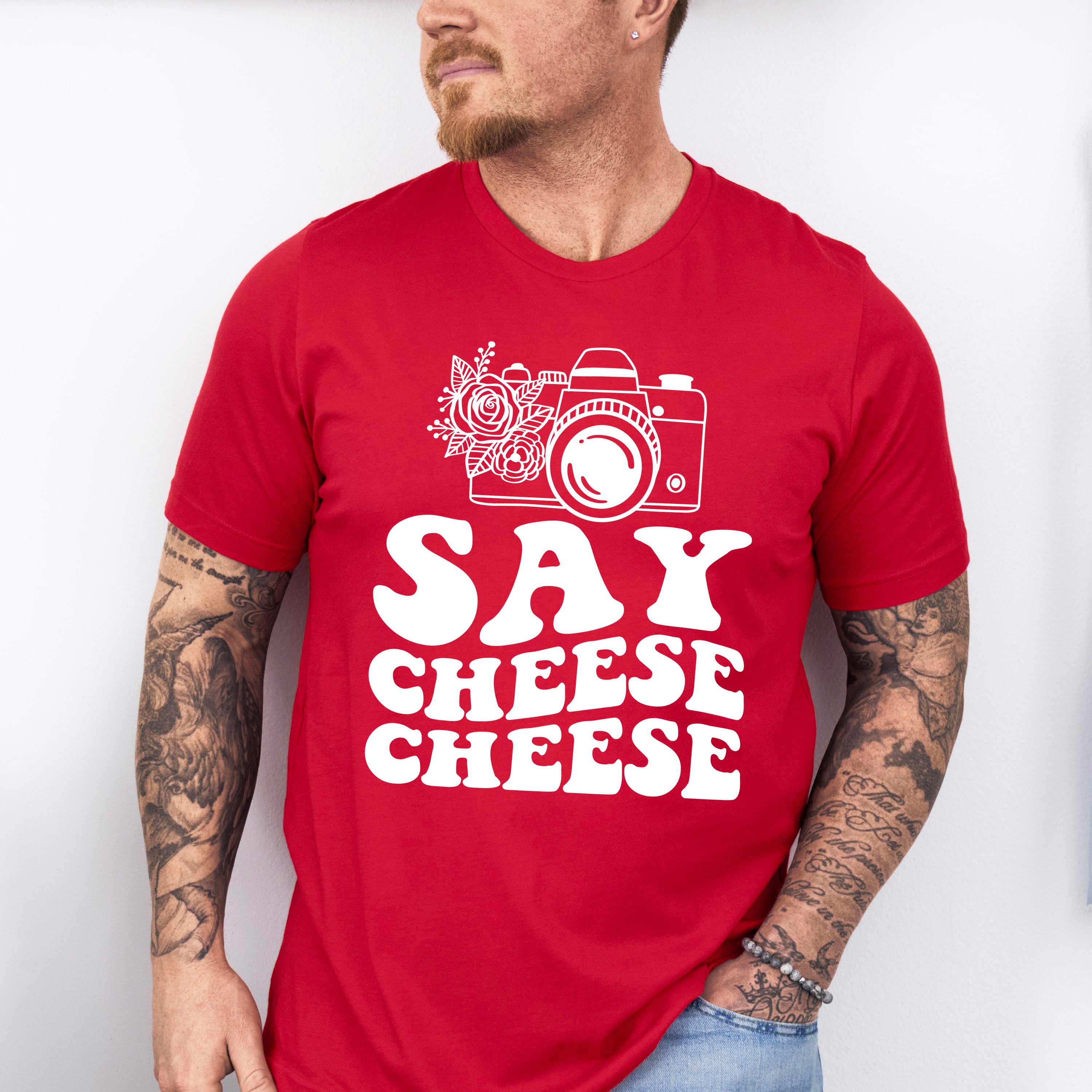 Say Cheese Camera Design - Photography Unisex Crewneck T-Shirt Sweatshirt Hoodie