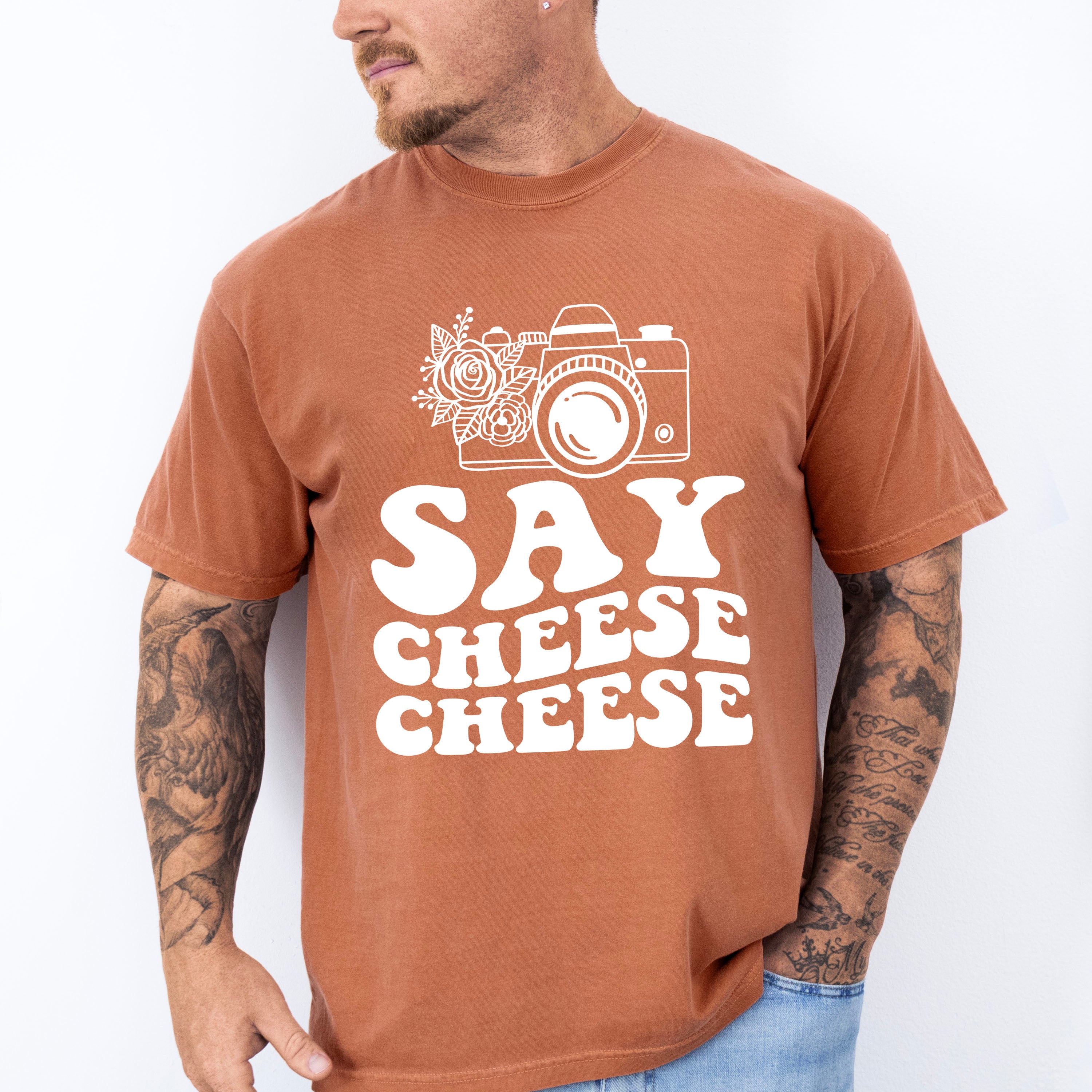 Say Cheese Camera Design - Photography Unisex Crewneck T-Shirt Sweatshirt Hoodie