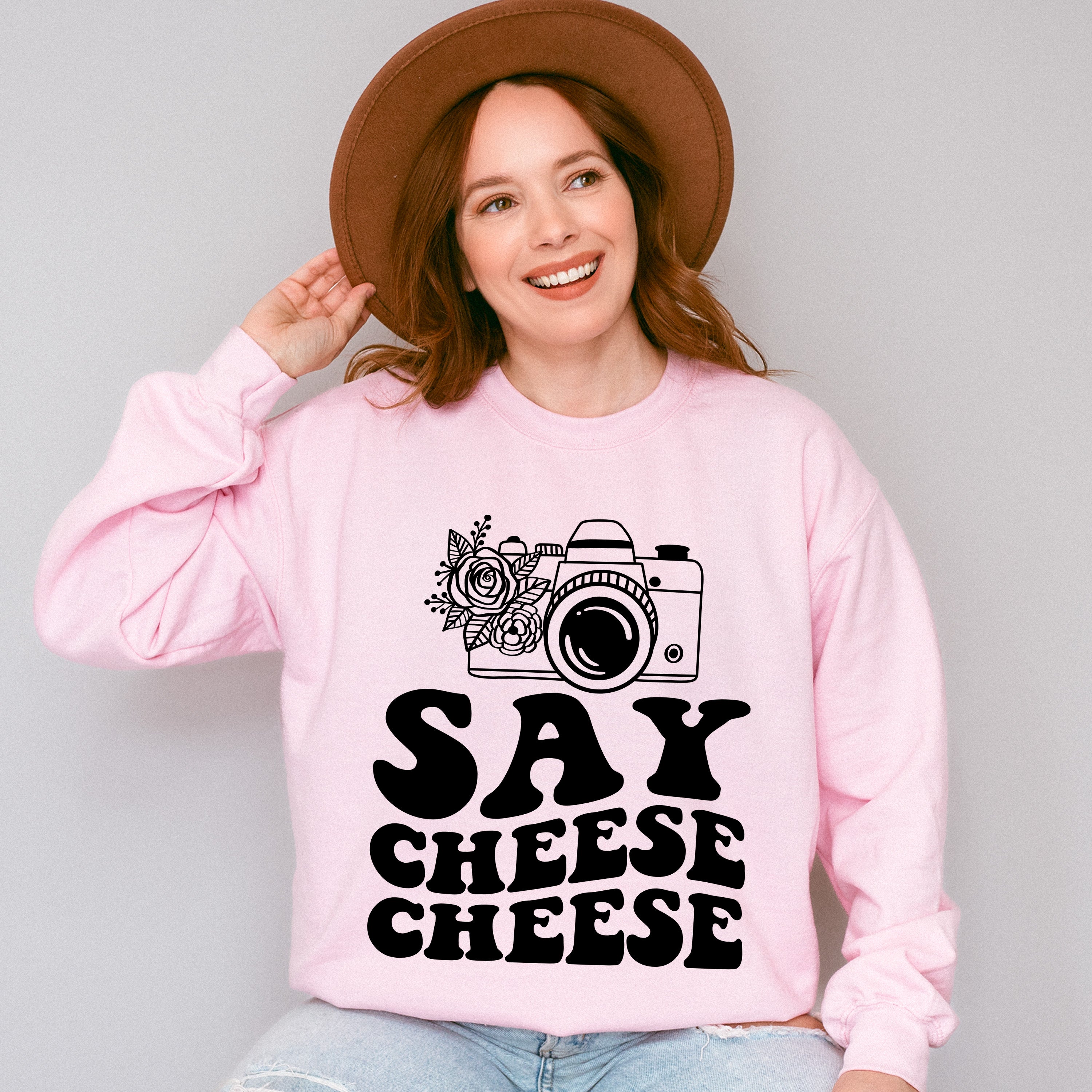 Say Cheese Camera Design - Photography Unisex Crewneck T-Shirt Sweatshirt Hoodie