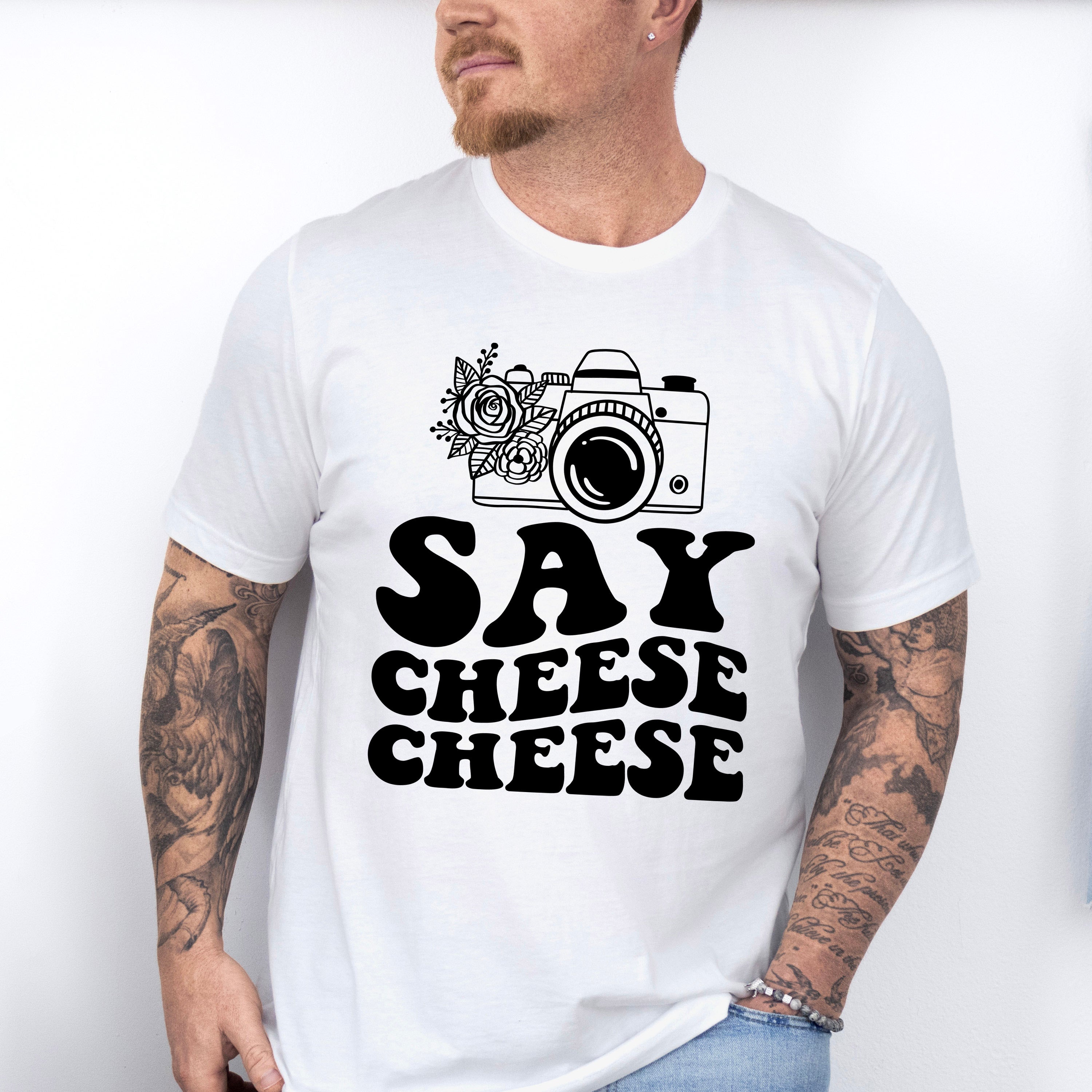 Say Cheese Camera Design - Photography Unisex Crewneck T-Shirt Sweatshirt Hoodie