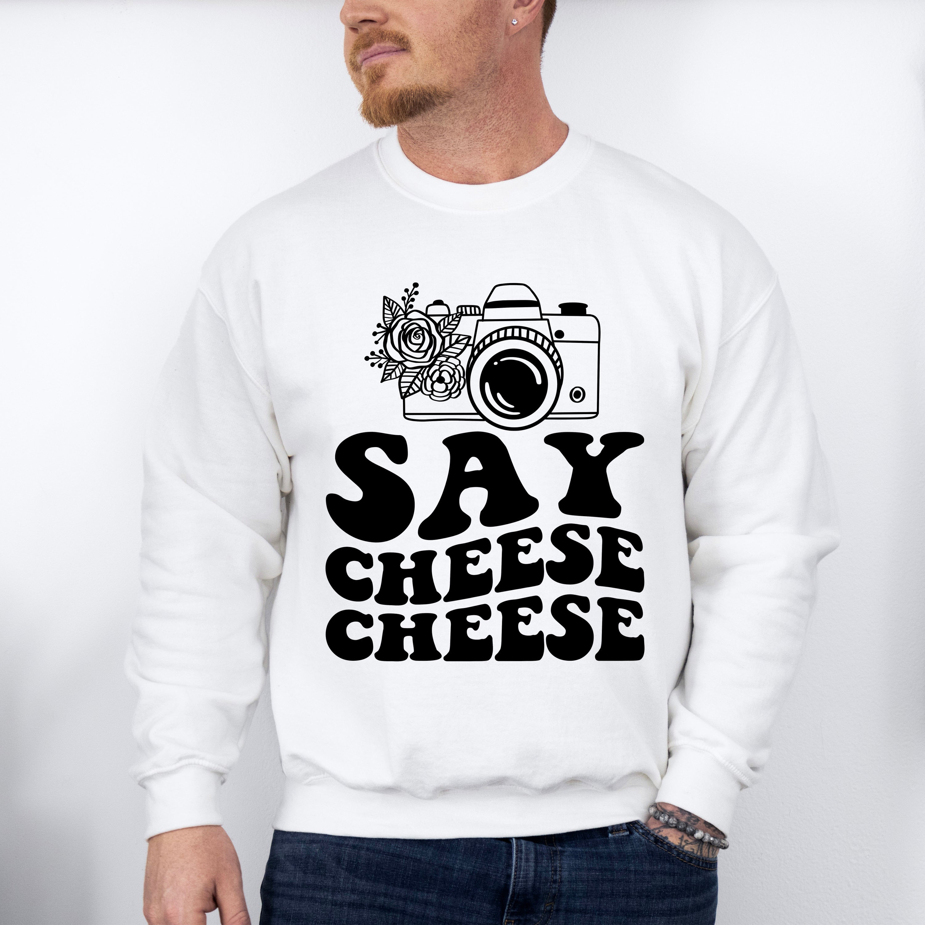 Say Cheese Camera Design - Photography Unisex Crewneck T-Shirt Sweatshirt Hoodie