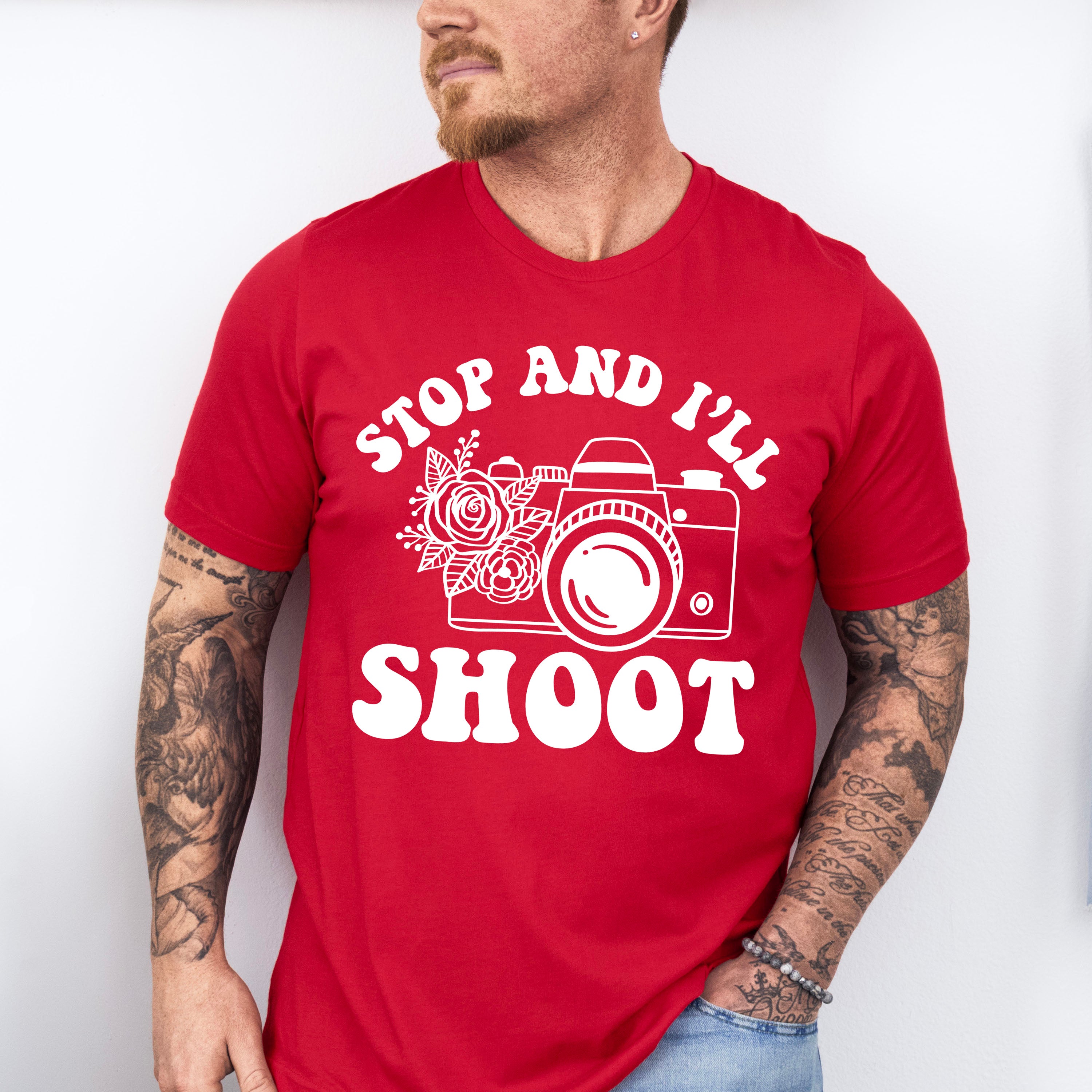 Stop And I'll Shoot - Photography Unisex Crewneck T-Shirt Sweatshirt Hoodie