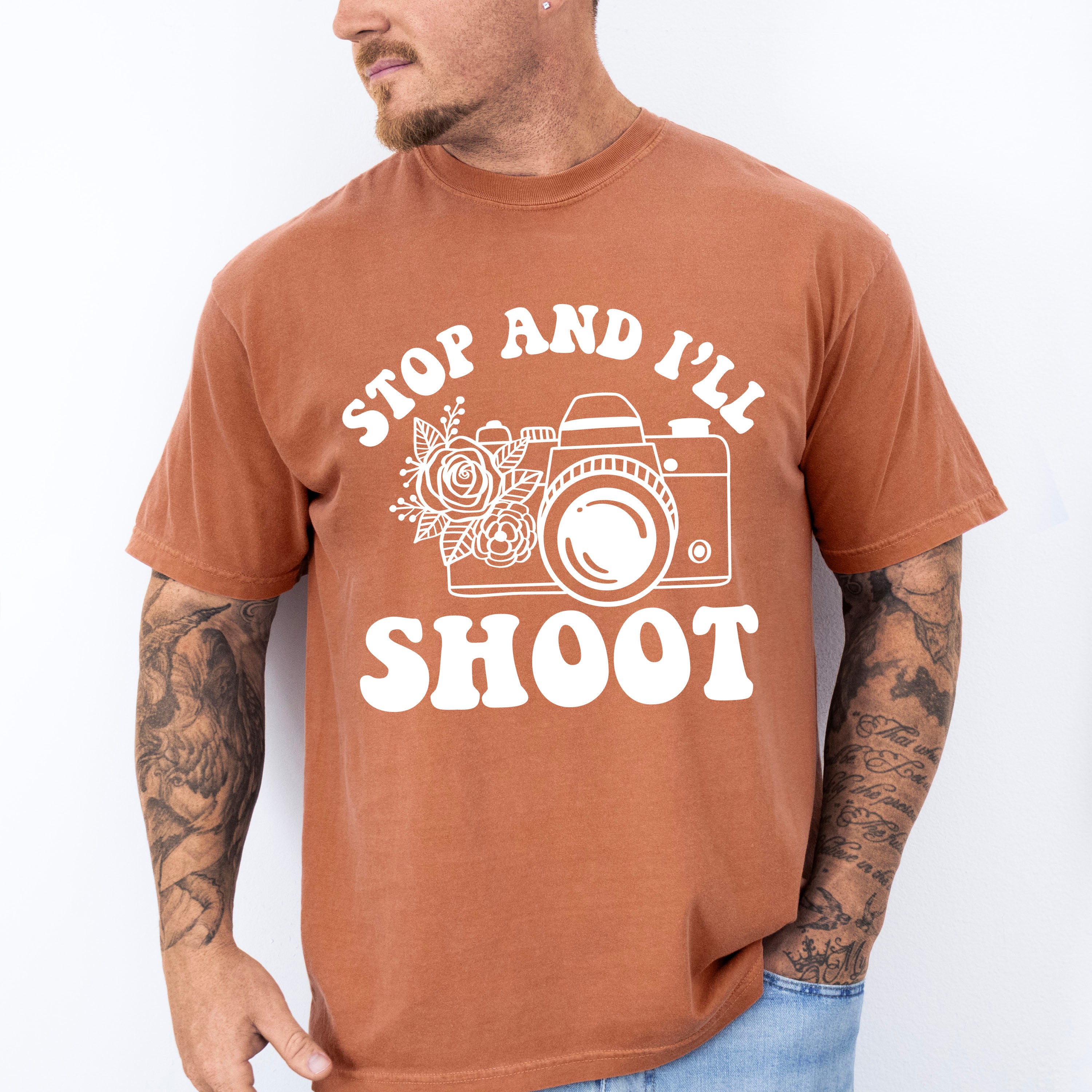 Stop And I'll Shoot - Photography Unisex Crewneck T-Shirt Sweatshirt Hoodie