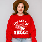 Stop And I'll Shoot - Photography Unisex Crewneck T-Shirt Sweatshirt Hoodie