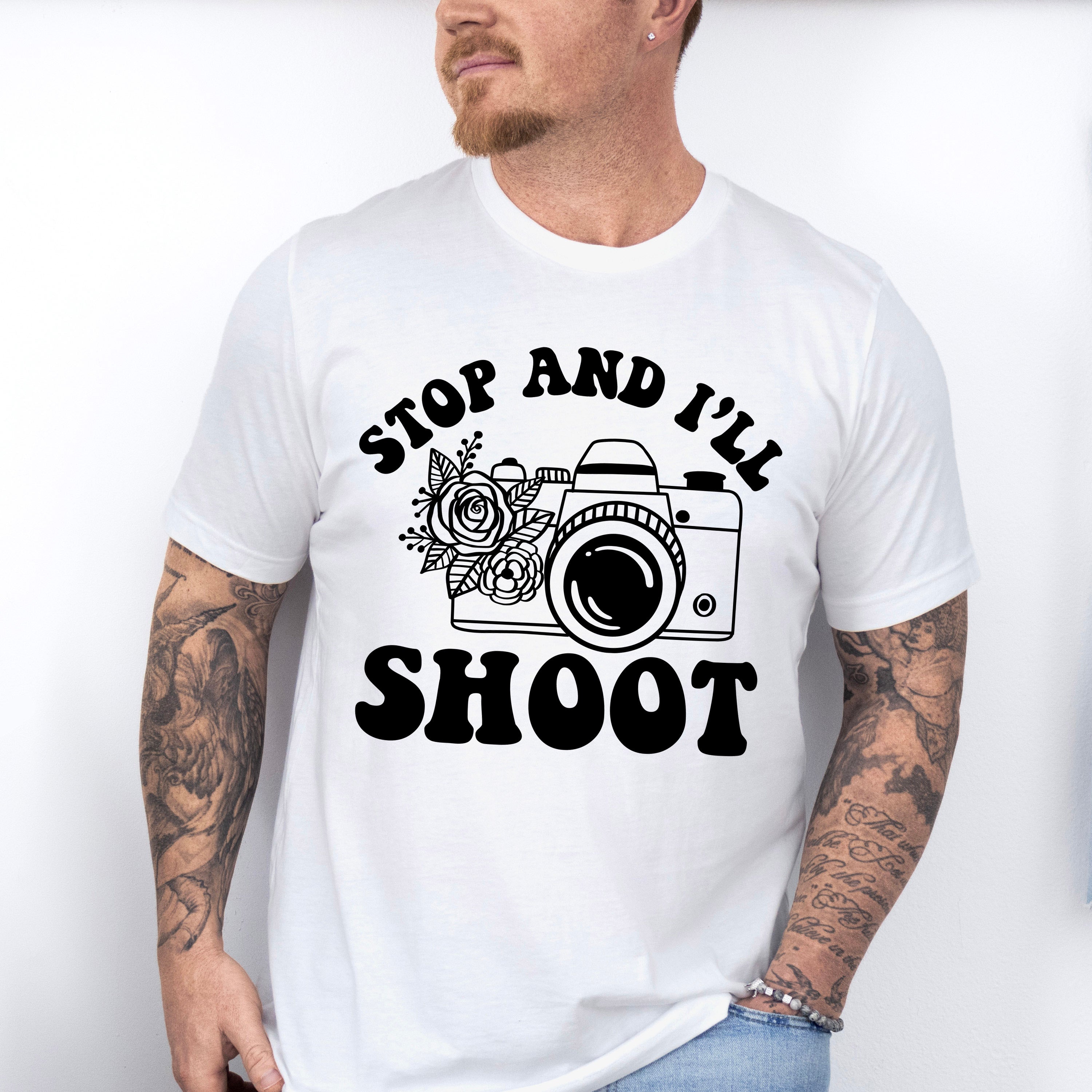 Stop And I'll Shoot - Photography Unisex Crewneck T-Shirt Sweatshirt Hoodie