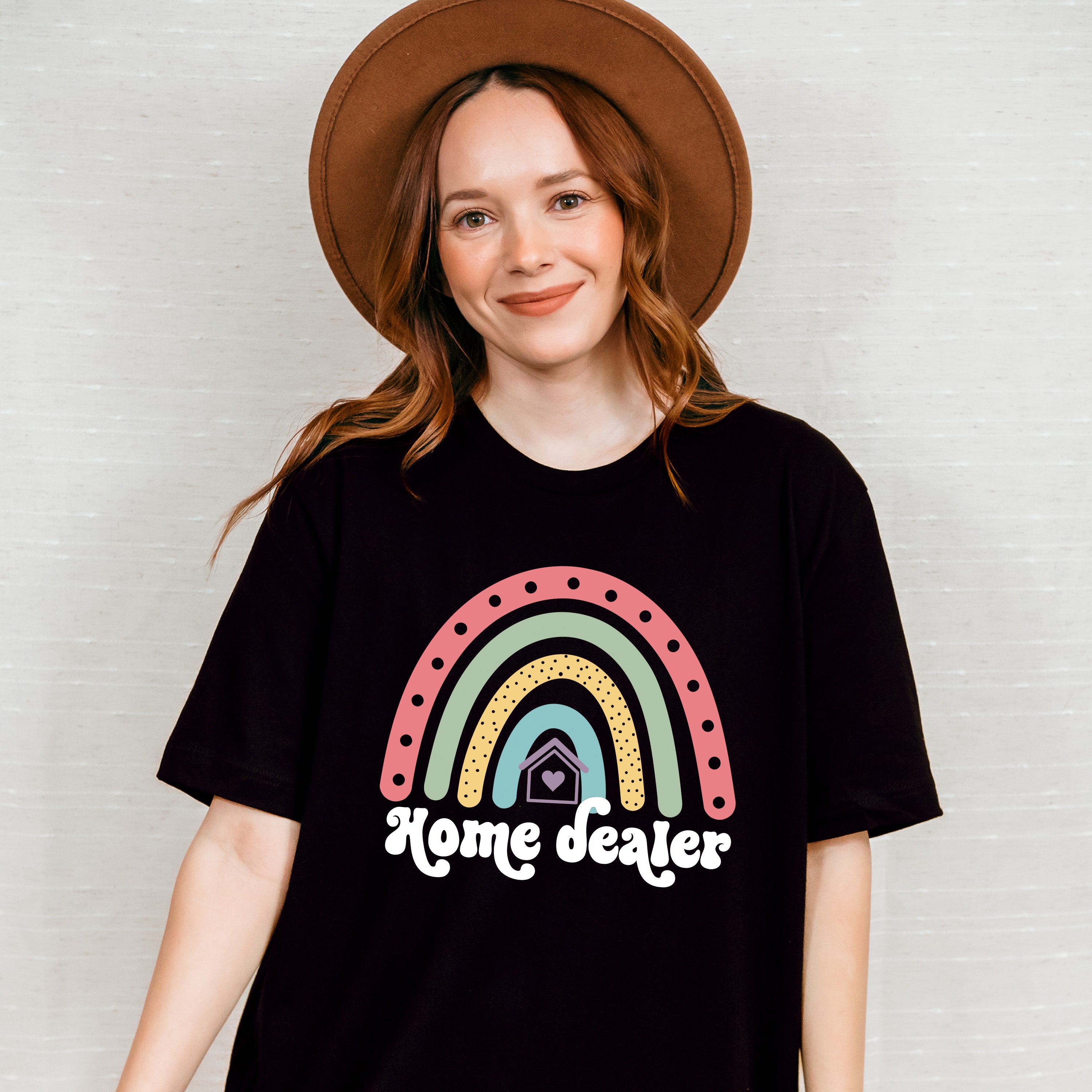 Home Dealer Rainbow Design - Realtor Unisex Crewneck T-Shirt Sweatshirt Hoodie