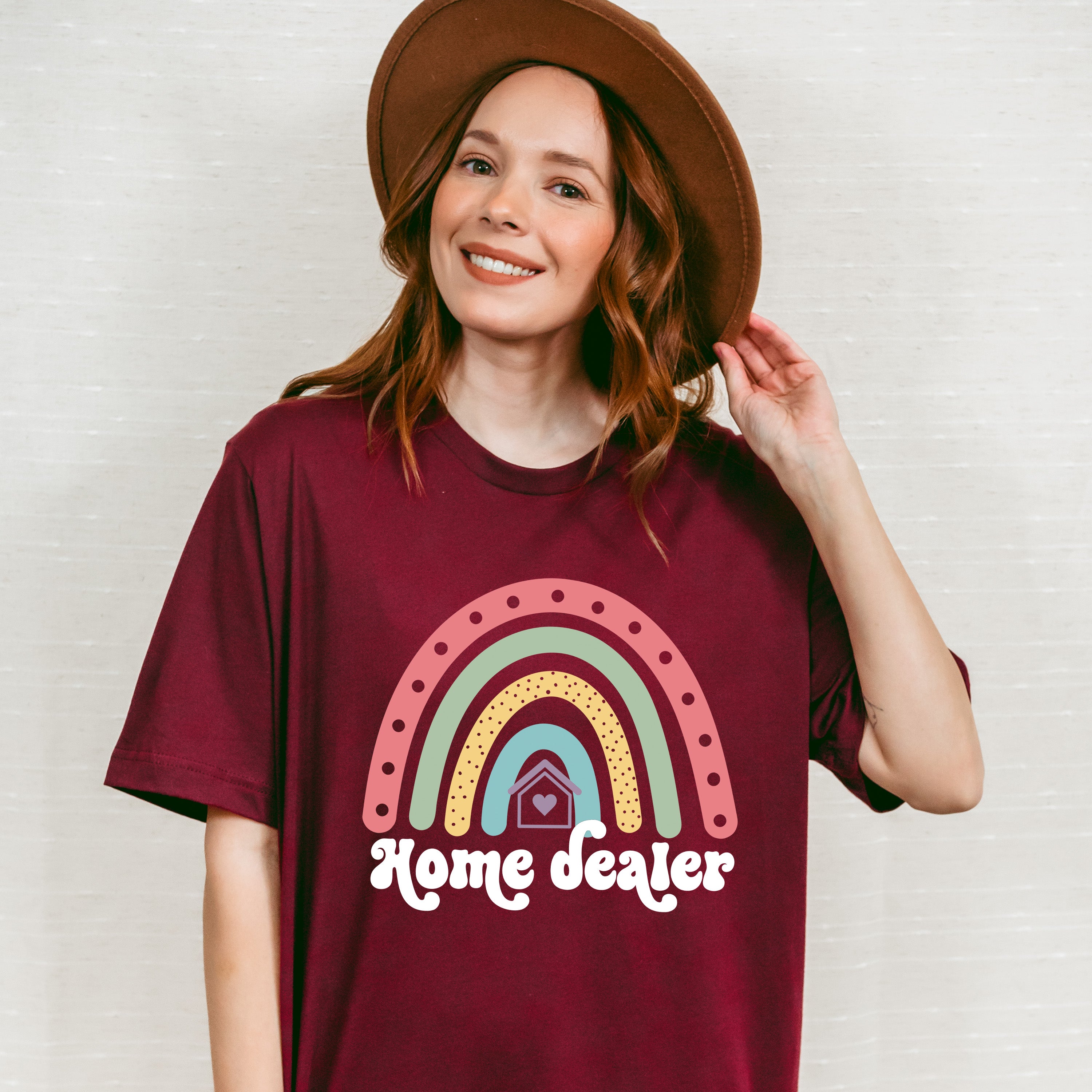 Home Dealer Rainbow Design - Realtor Unisex Crewneck T-Shirt Sweatshirt Hoodie
