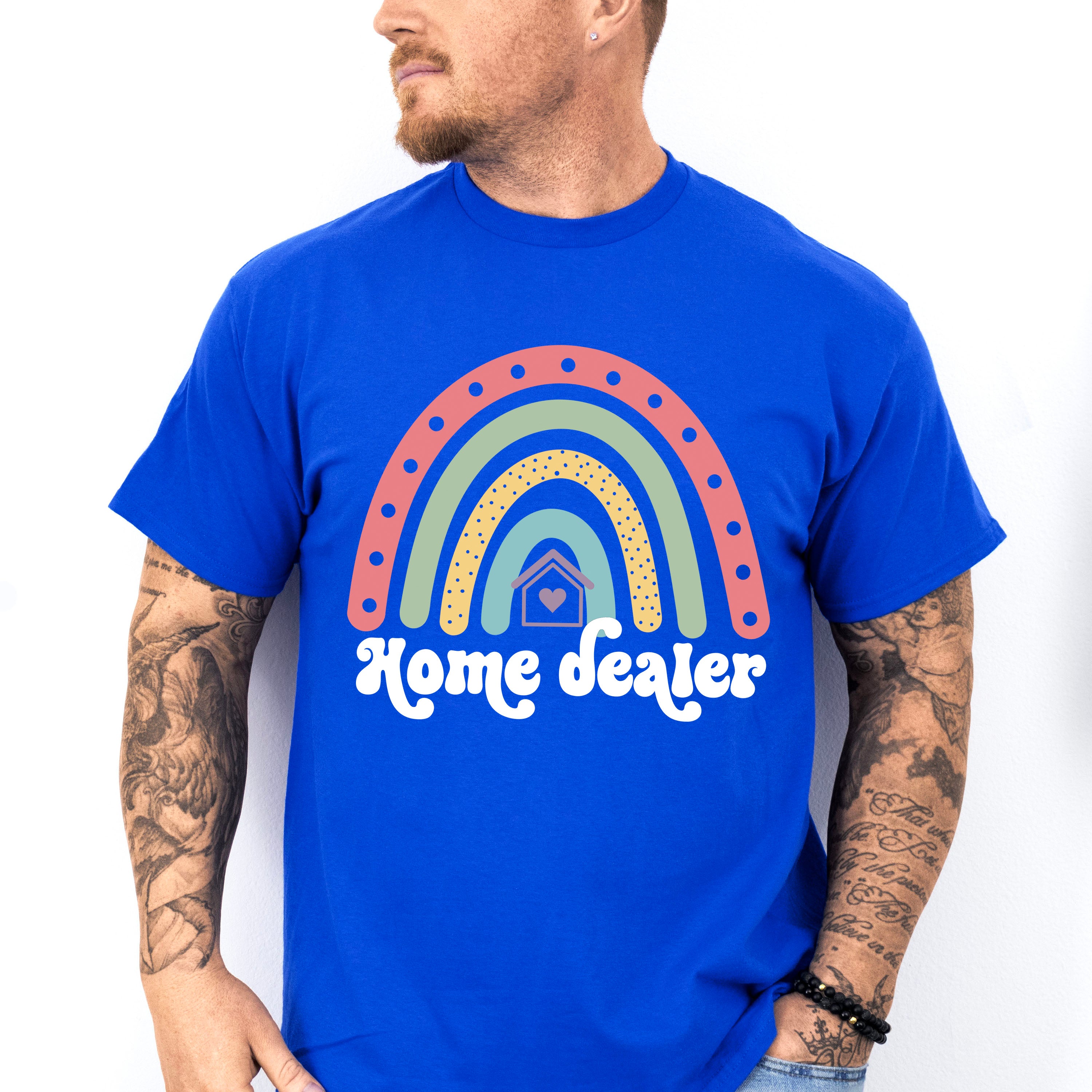 Home Dealer Rainbow Design - Realtor Unisex Crewneck T-Shirt Sweatshirt Hoodie
