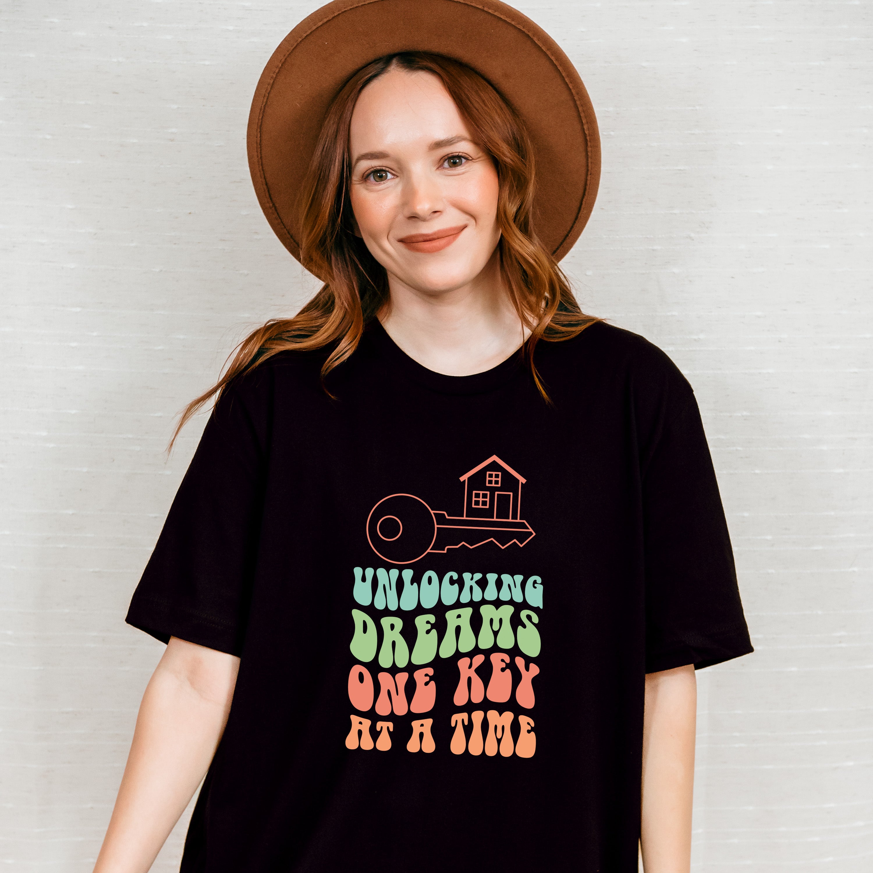 Unlocking Dreams One Key At A Time - Realtor Unisex Crewneck T-Shirt Sweatshirt Hoodie