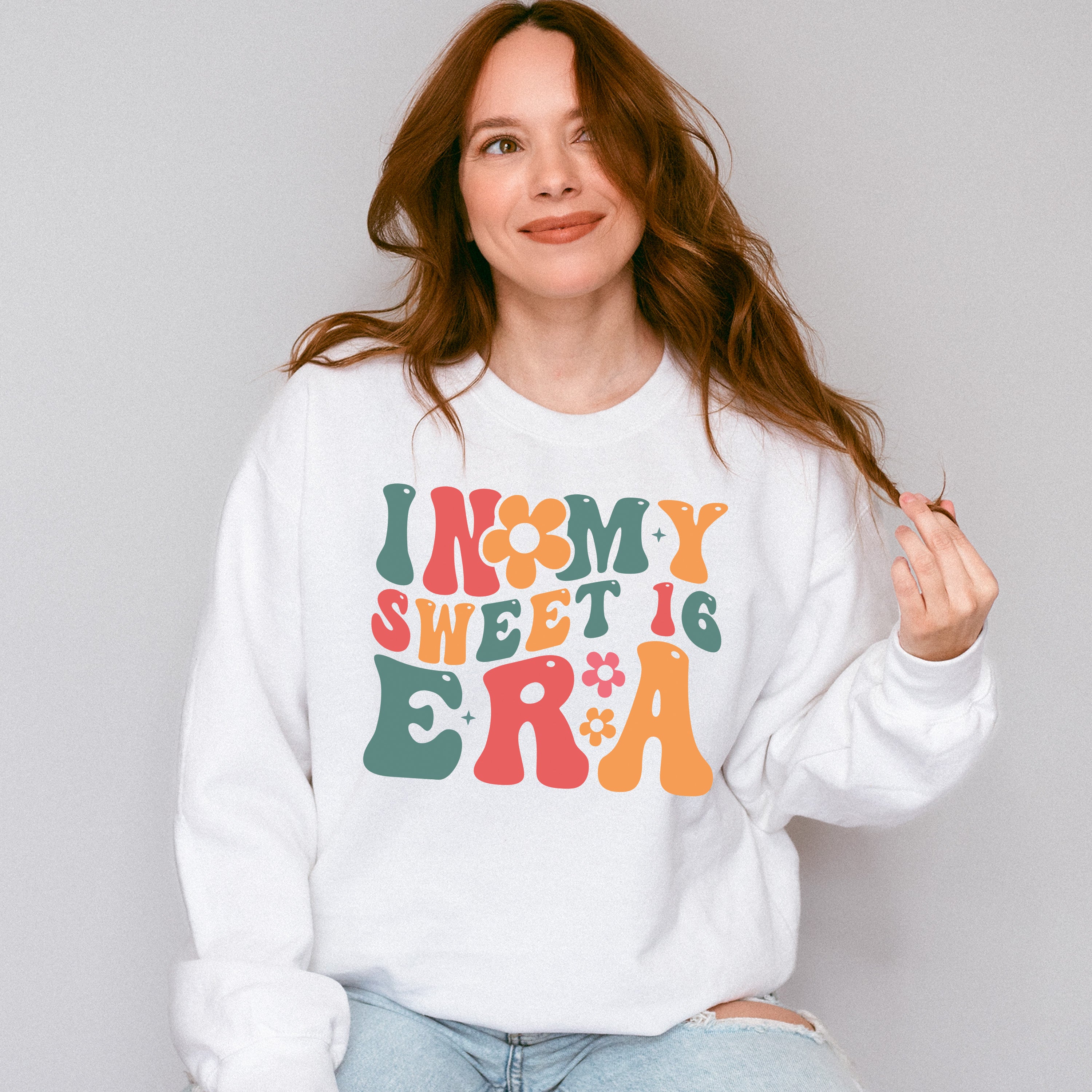 In My Sweet Sixteen Era Colorful Design - Sweet 16 Unisex Crewneck T-Shirt Sweatshirt Hoodie