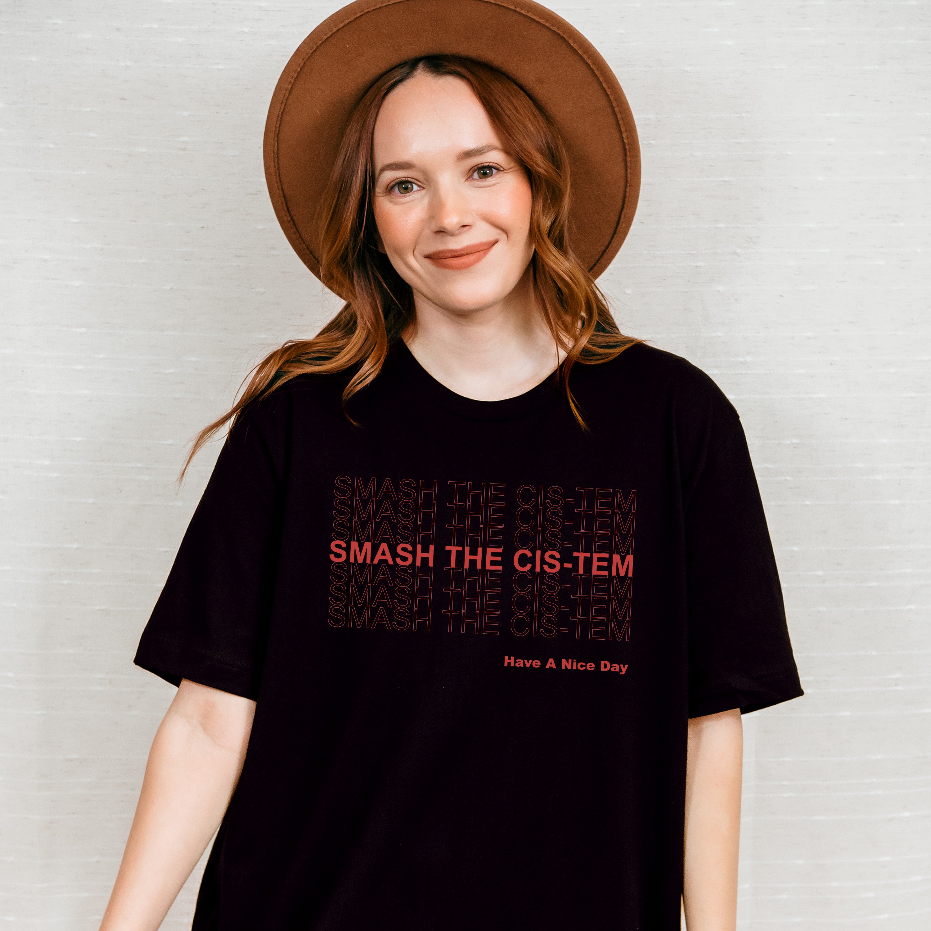 Smash The Cis-Tem - Transgender Unisex Crewneck T-Shirt Sweatshirt Hoodie