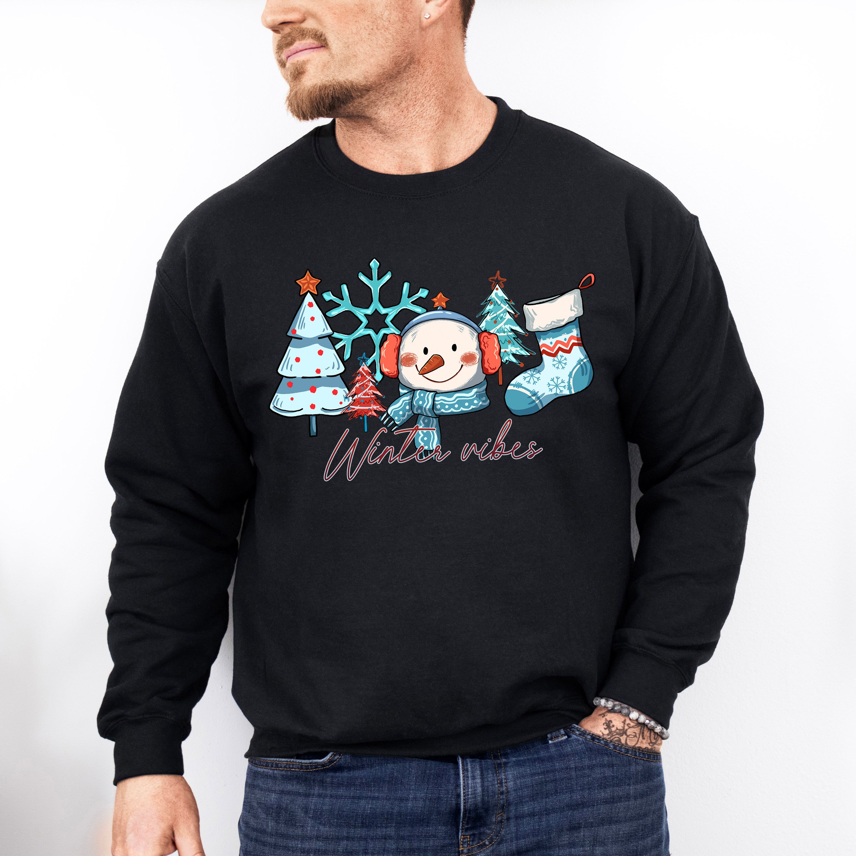 Winter Vibes - Winter Unisex Crewneck T-Shirt Sweatshirt Hoodie