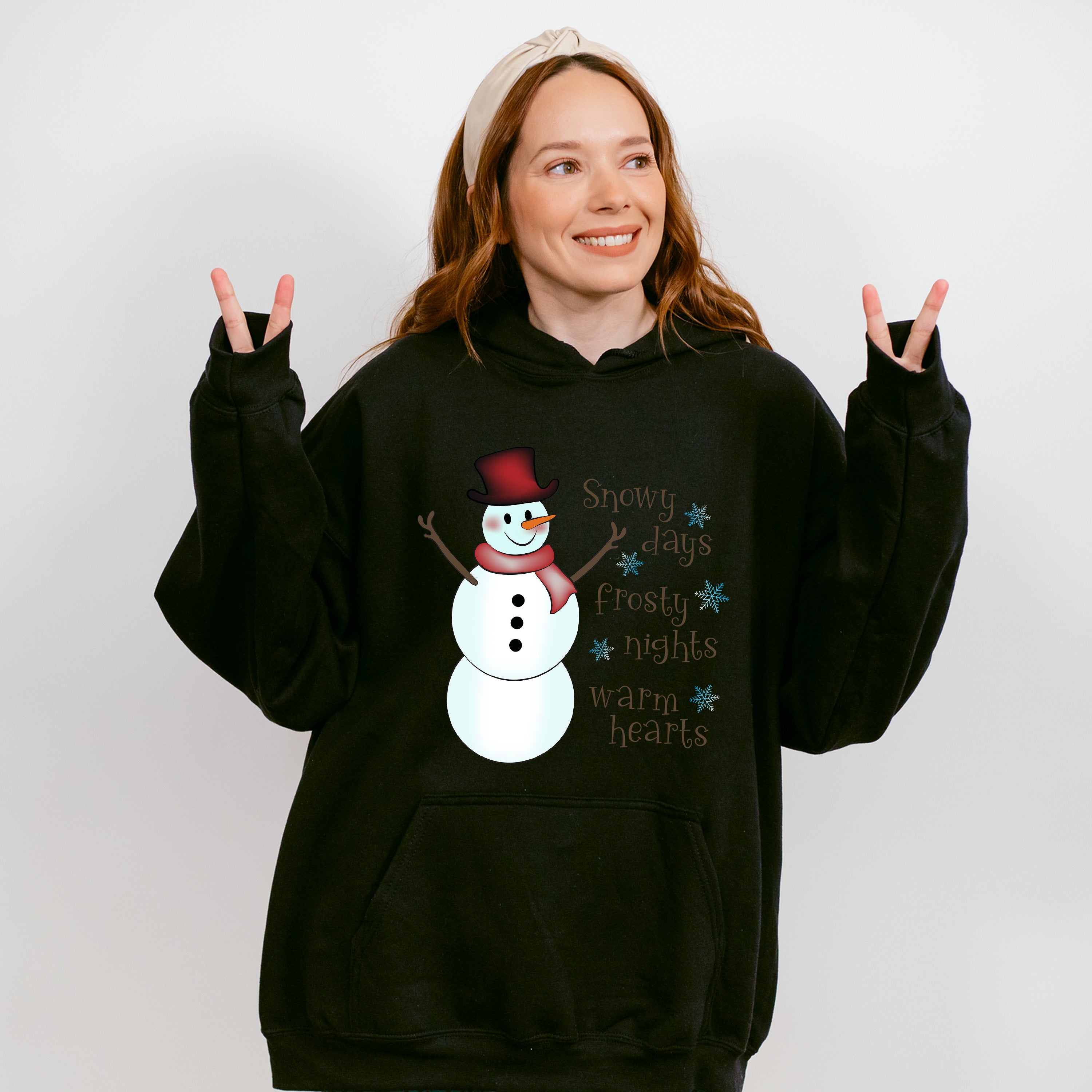 Frosty Nights Warm Hearts - Winter Unisex Crewneck T-Shirt Sweatshirt Hoodie