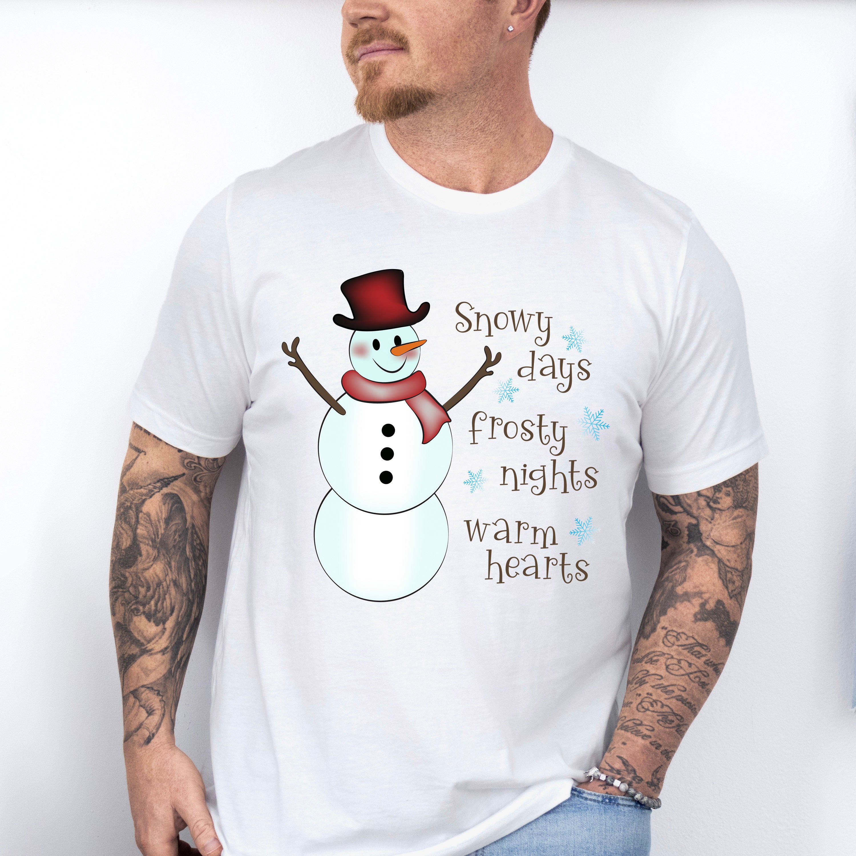 Frosty Nights Warm Hearts - Winter Unisex Crewneck T-Shirt Sweatshirt Hoodie