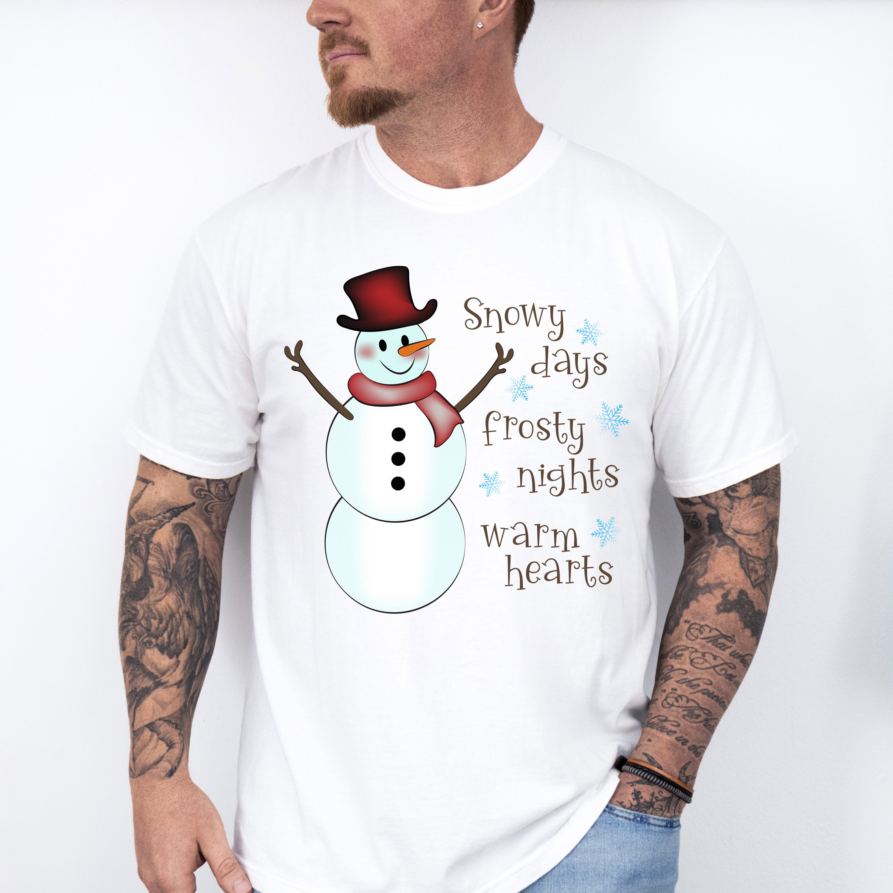 Frosty Nights Warm Hearts - Winter Unisex Crewneck T-Shirt Sweatshirt Hoodie