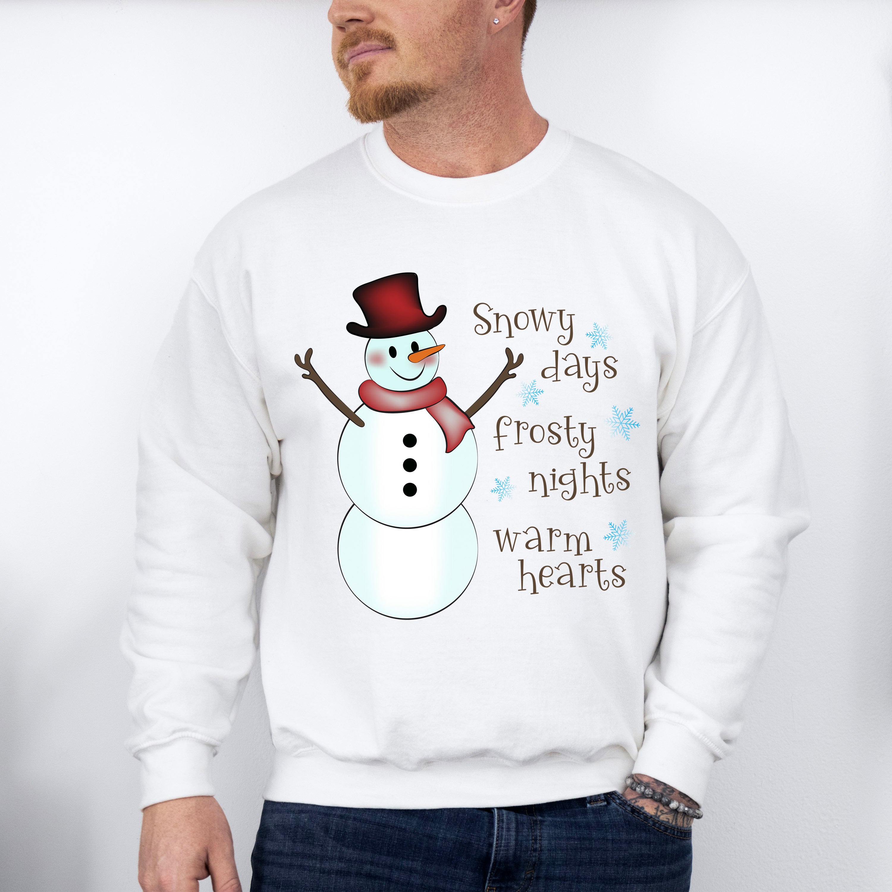 Frosty Nights Warm Hearts - Winter Unisex Crewneck T-Shirt Sweatshirt Hoodie