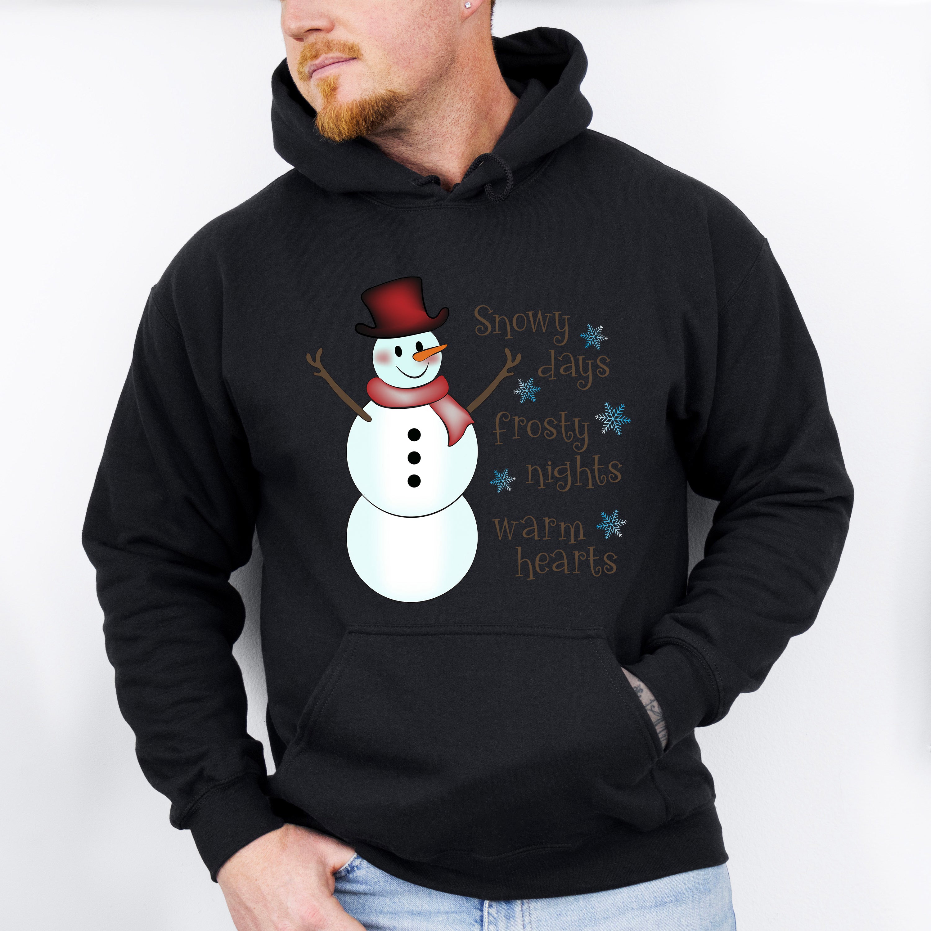 Frosty Nights Warm Hearts - Winter Unisex Crewneck T-Shirt Sweatshirt Hoodie