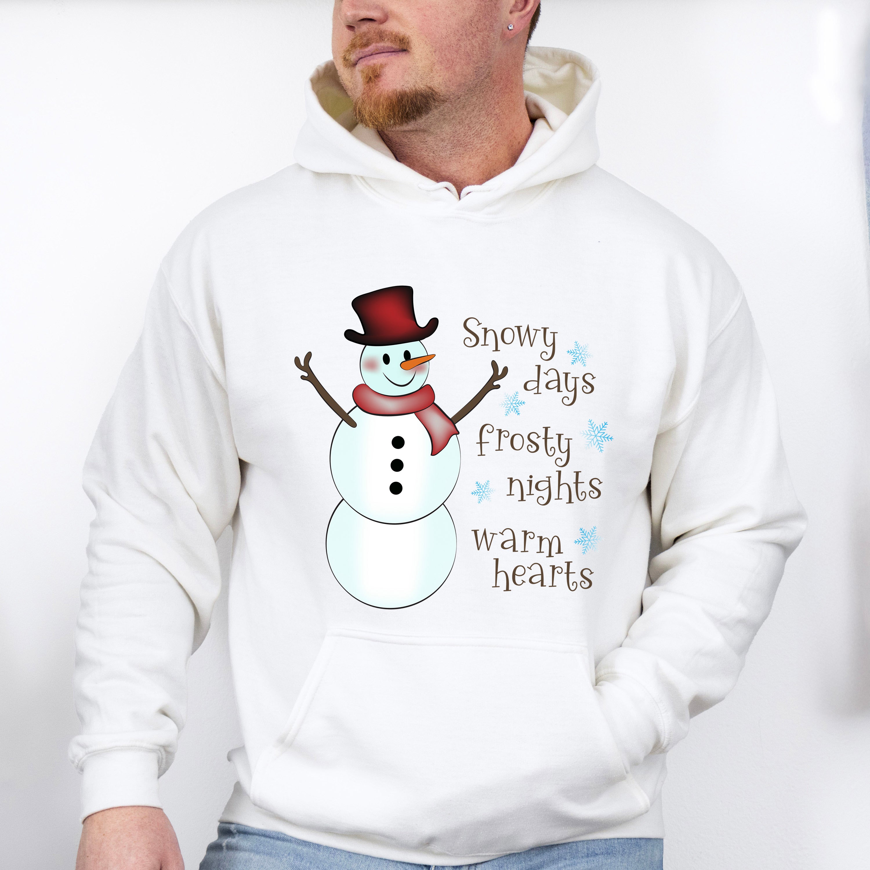 Frosty Nights Warm Hearts - Winter Unisex Crewneck T-Shirt Sweatshirt Hoodie