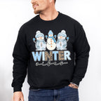 Winter Vibes Snowman Design - Winter Unisex Crewneck T-Shirt Sweatshirt Hoodie