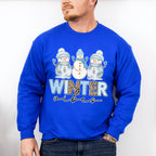 Winter Vibes Snowman Design - Winter Unisex Crewneck T-Shirt Sweatshirt Hoodie