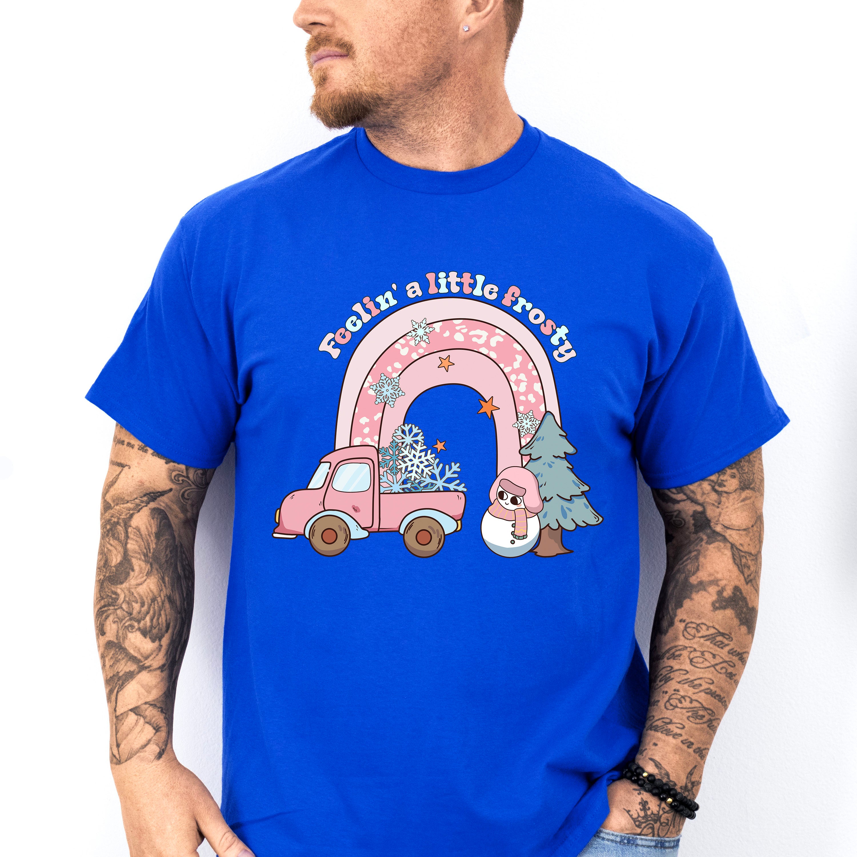 Feelin' A Little Frosty Pink Design - Winter Unisex Crewneck T-Shirt Sweatshirt Hoodie