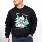 Snowman Chillin' Design - Winter Unisex Crewneck T-Shirt Sweatshirt Hoodie
