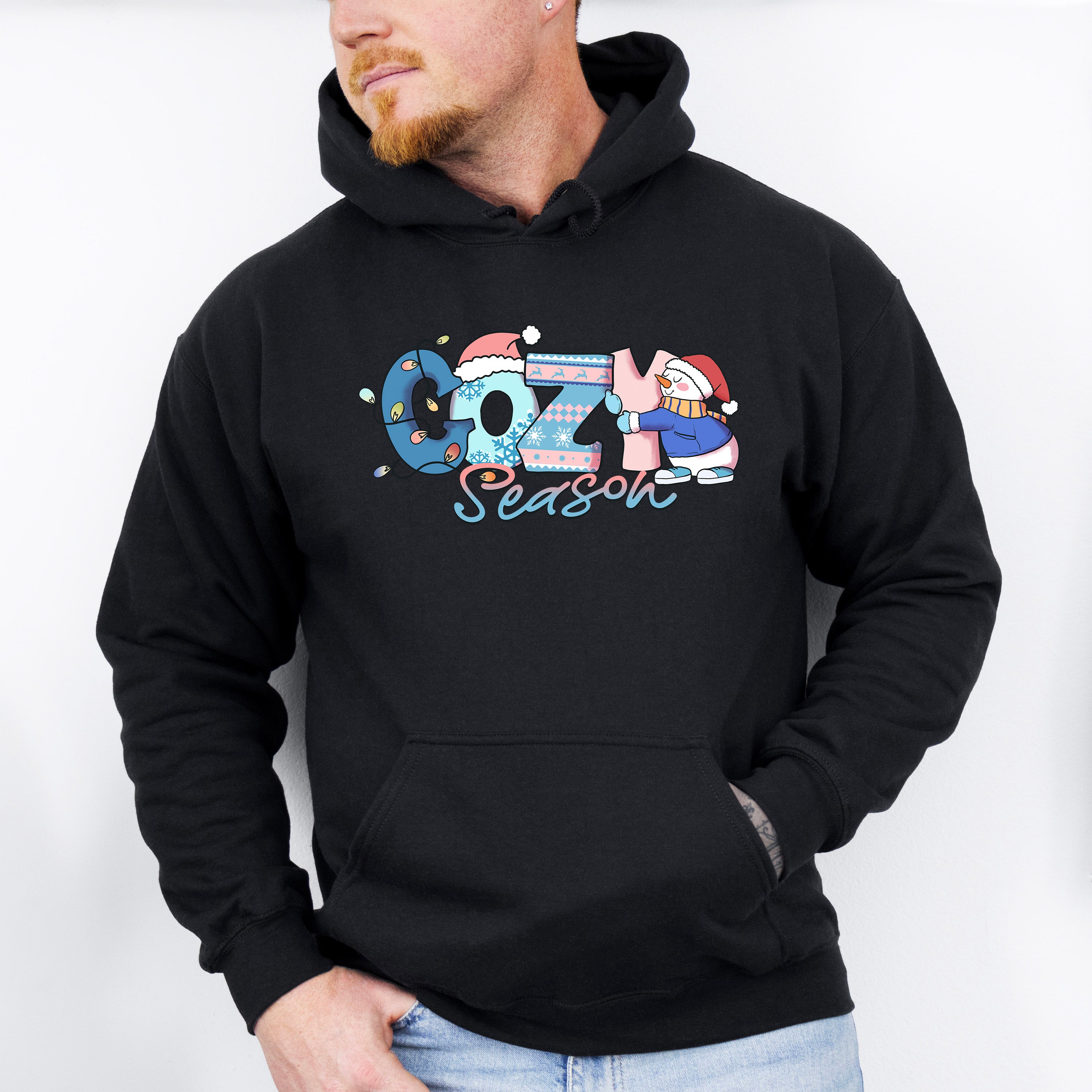 Cozy Season Snowman Design - Winter Unisex Crewneck T-Shirt Sweatshirt Hoodie