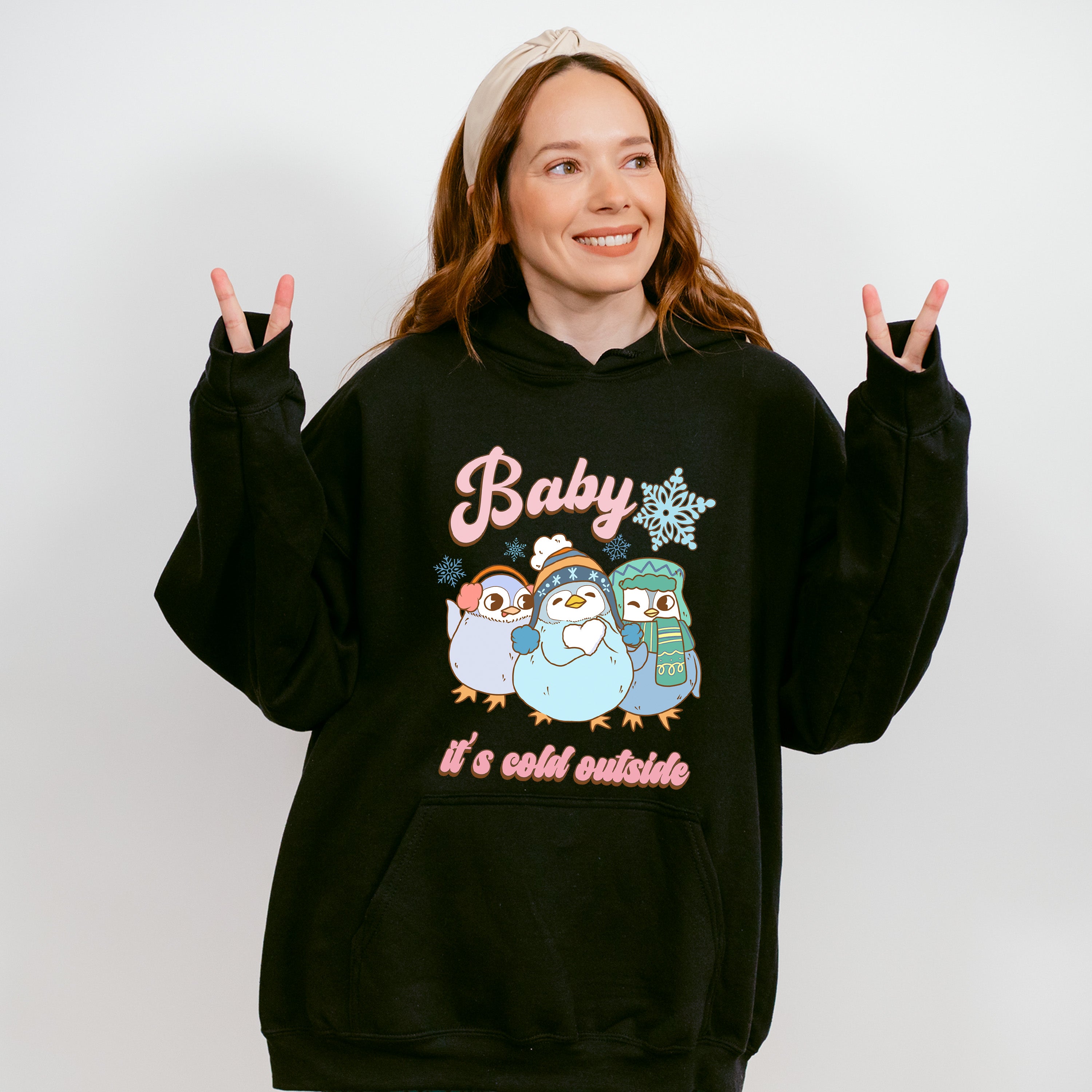 Baby It's Cold Outside Penguin Design - Winter Unisex Crewneck T-Shirt Sweatshirt Hoodie