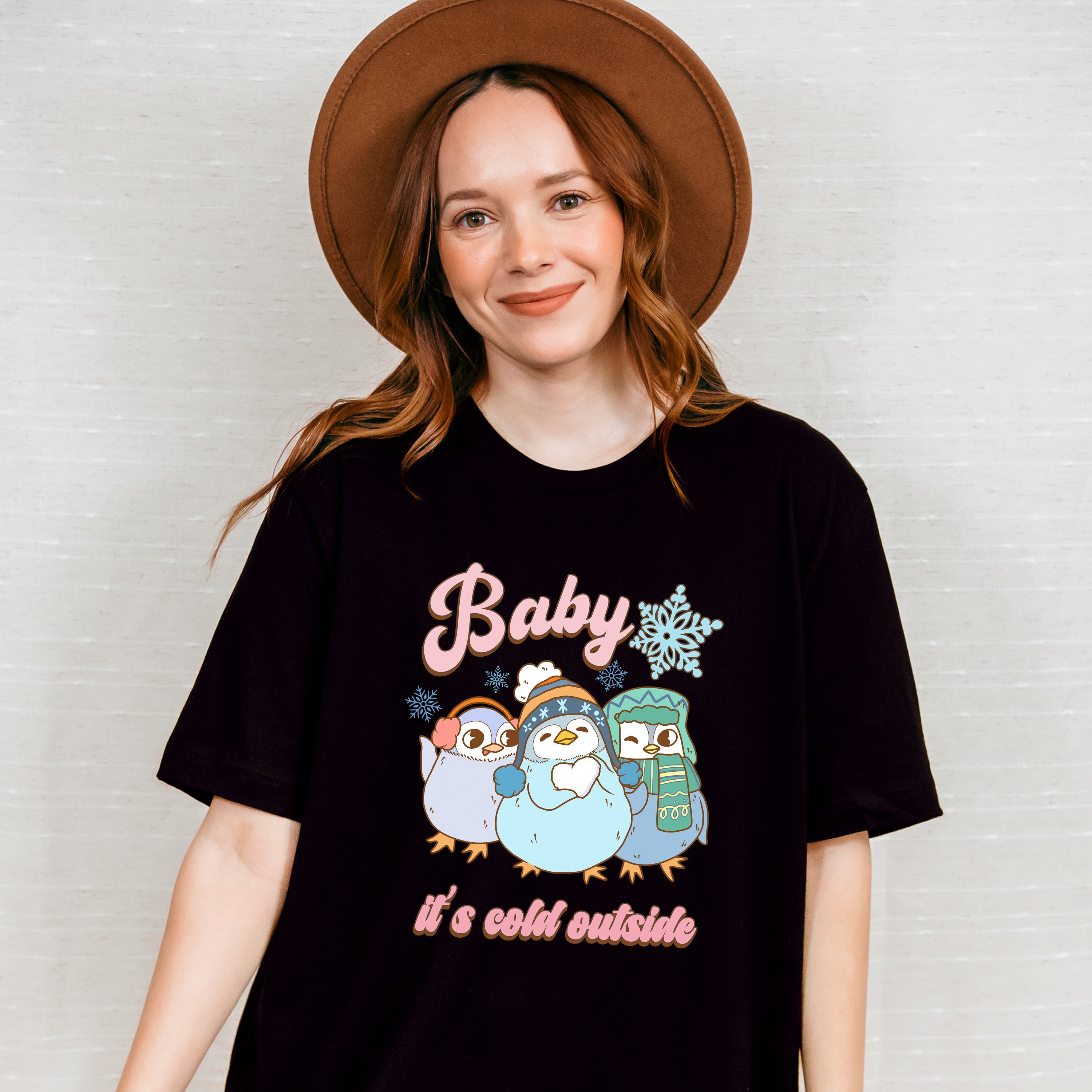 Baby It's Cold Outside Penguin Design - Winter Unisex Crewneck T-Shirt Sweatshirt Hoodie