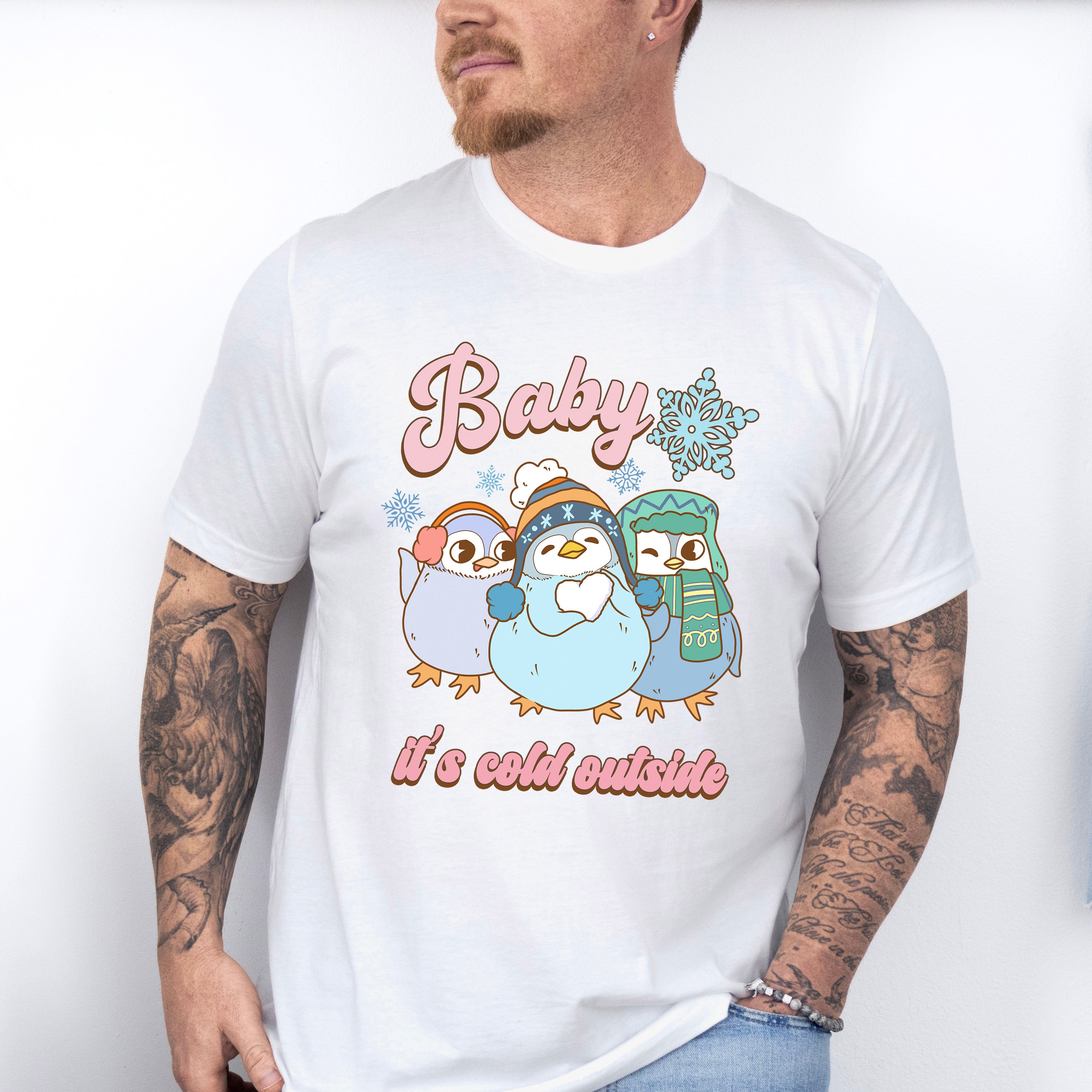 Baby It's Cold Outside Penguin Design - Winter Unisex Crewneck T-Shirt Sweatshirt Hoodie