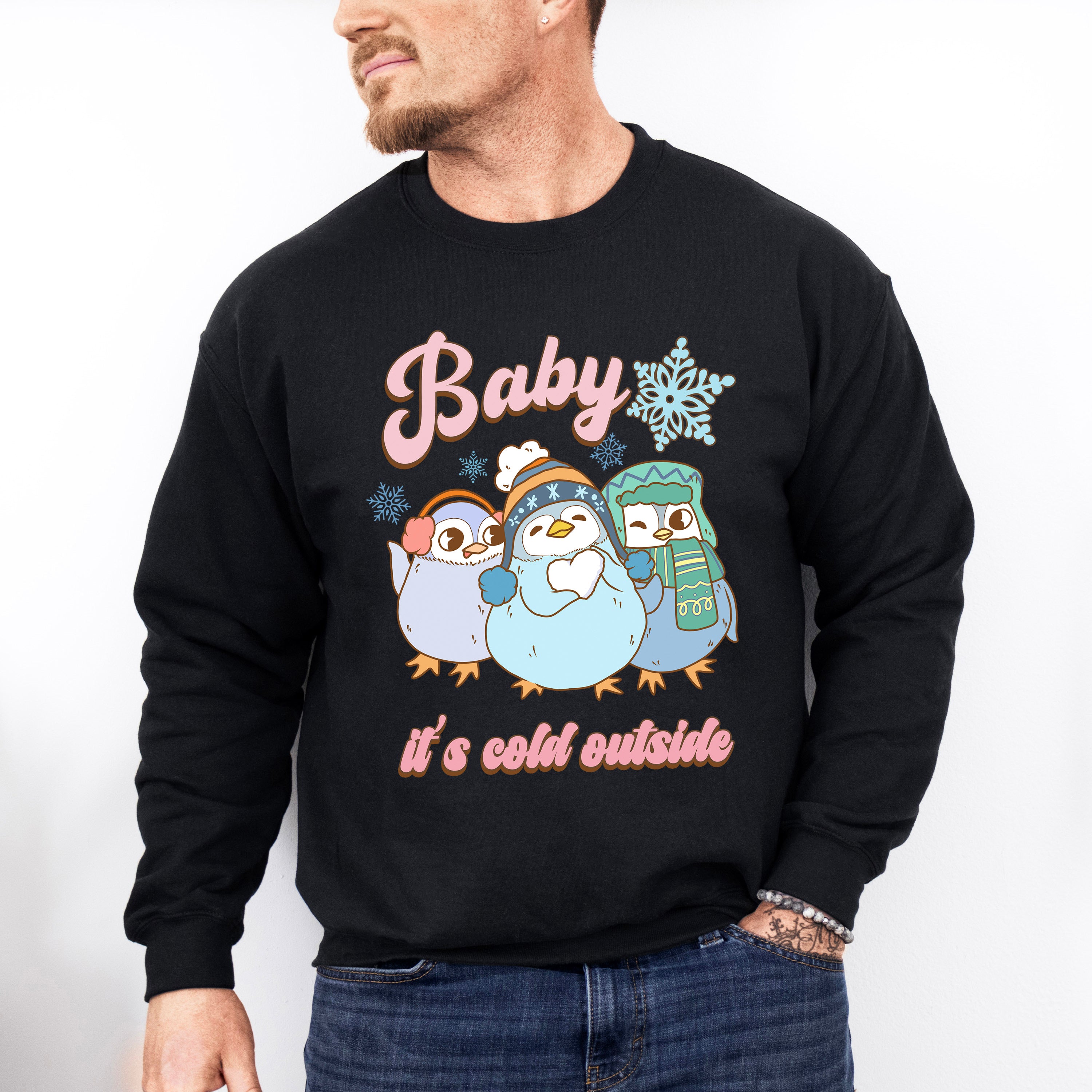 Baby It's Cold Outside Penguin Design - Winter Unisex Crewneck T-Shirt Sweatshirt Hoodie