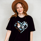 Hello Winter Heart Design - Winter Unisex Crewneck T-Shirt Sweatshirt Hoodie