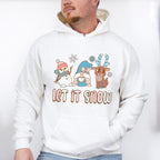 Let It Snow Reindeer Design - Winter Unisex Crewneck T-Shirt Sweatshirt Hoodie