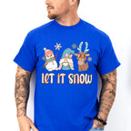 Let It Snow Reindeer Design - Winter Unisex Crewneck T-Shirt Sweatshirt Hoodie