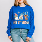 Let It Snow Reindeer Design - Winter Unisex Crewneck T-Shirt Sweatshirt Hoodie