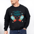 Hello Winter Mittens - Winter Unisex Crewneck T-Shirt Sweatshirt Hoodie