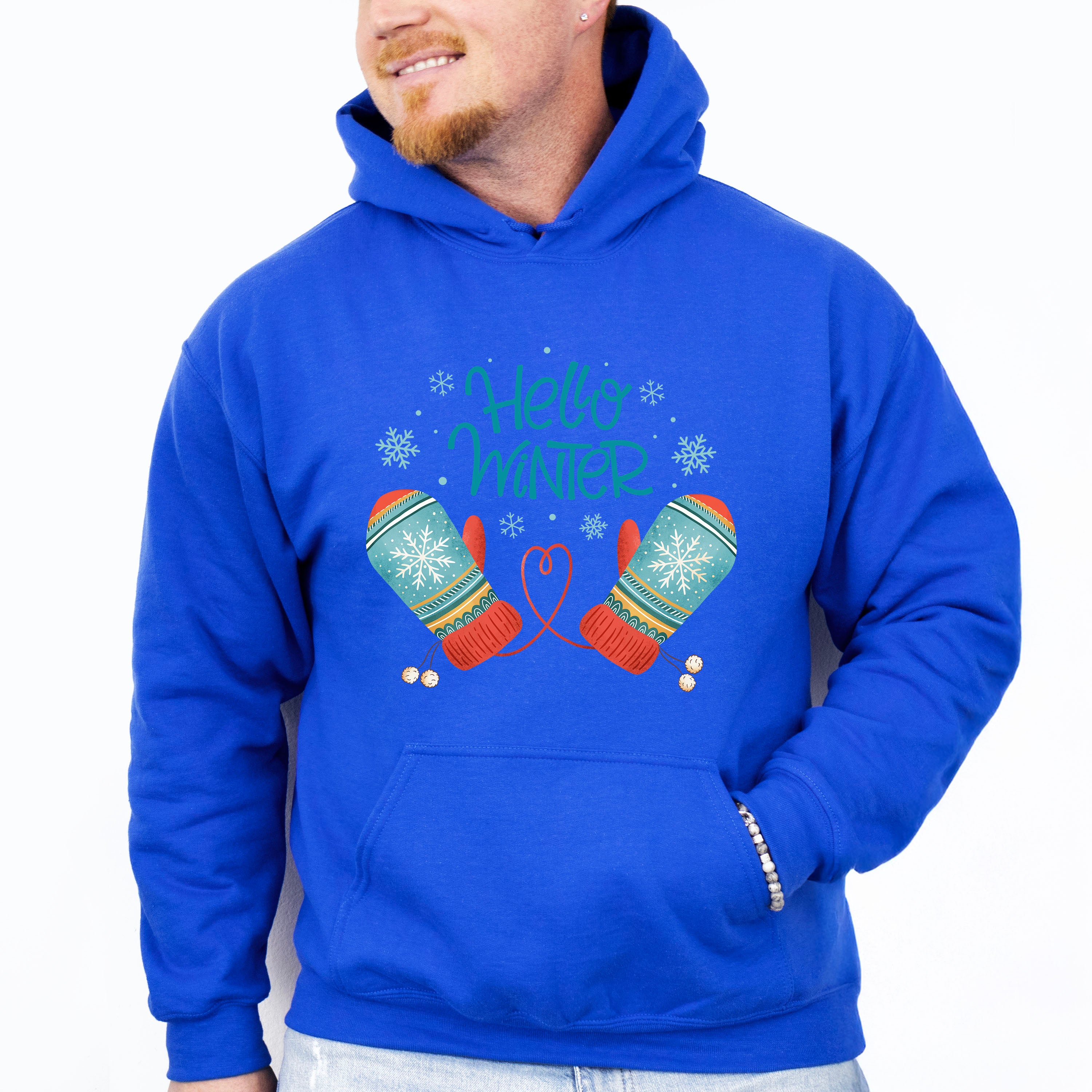 Hello Winter Mittens - Winter Unisex Crewneck T-Shirt Sweatshirt Hoodie