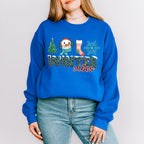 Winter Vibes Blue Design - Winter Unisex Crewneck T-Shirt Sweatshirt Hoodie