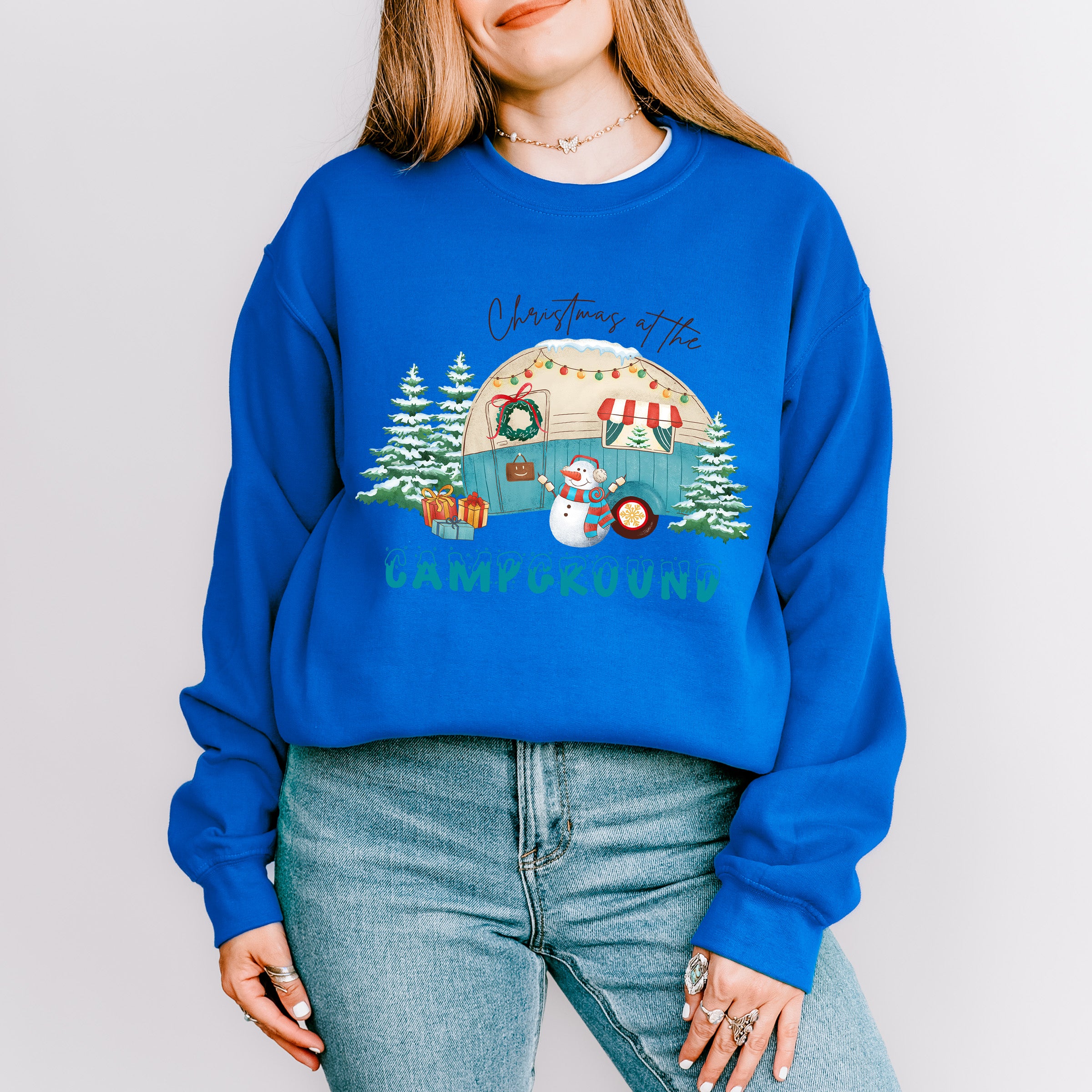 Christmas At The Campground - Winter Unisex Crewneck T-Shirt Sweatshirt Hoodie
