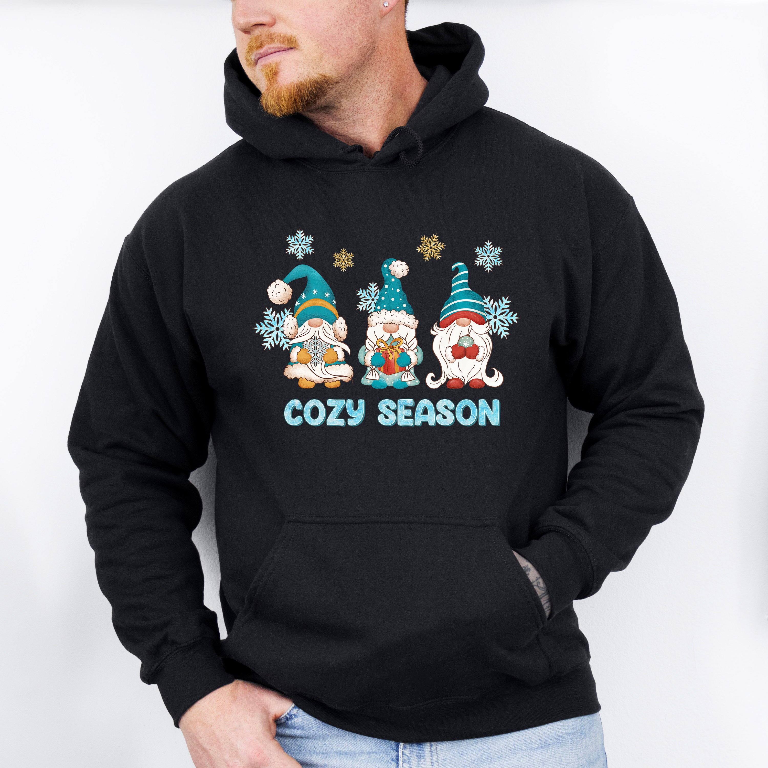 Cozy Season Gnome Design - Winter Unisex Crewneck T-Shirt Sweatshirt Hoodie