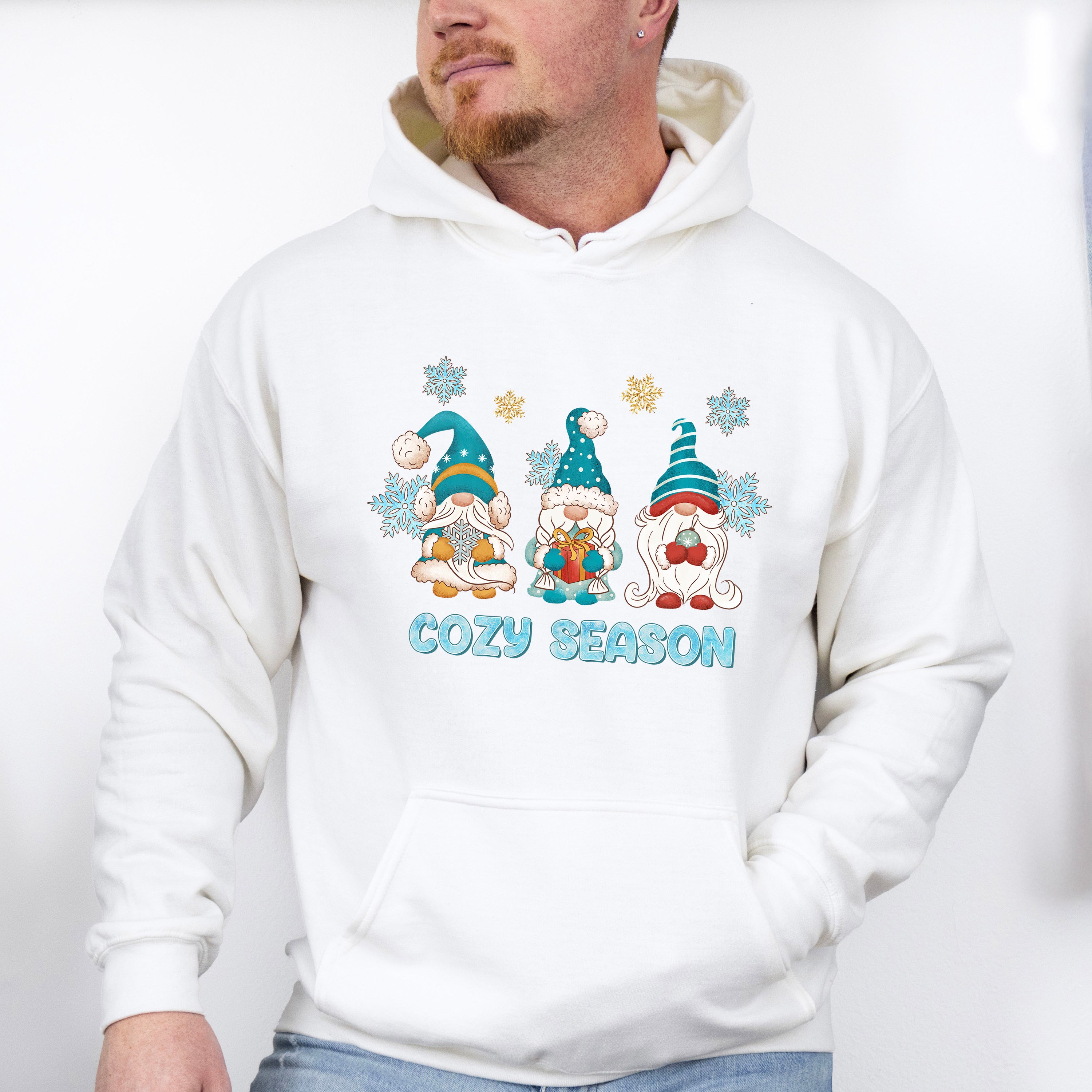 Cozy Season Gnome Design - Winter Unisex Crewneck T-Shirt Sweatshirt Hoodie