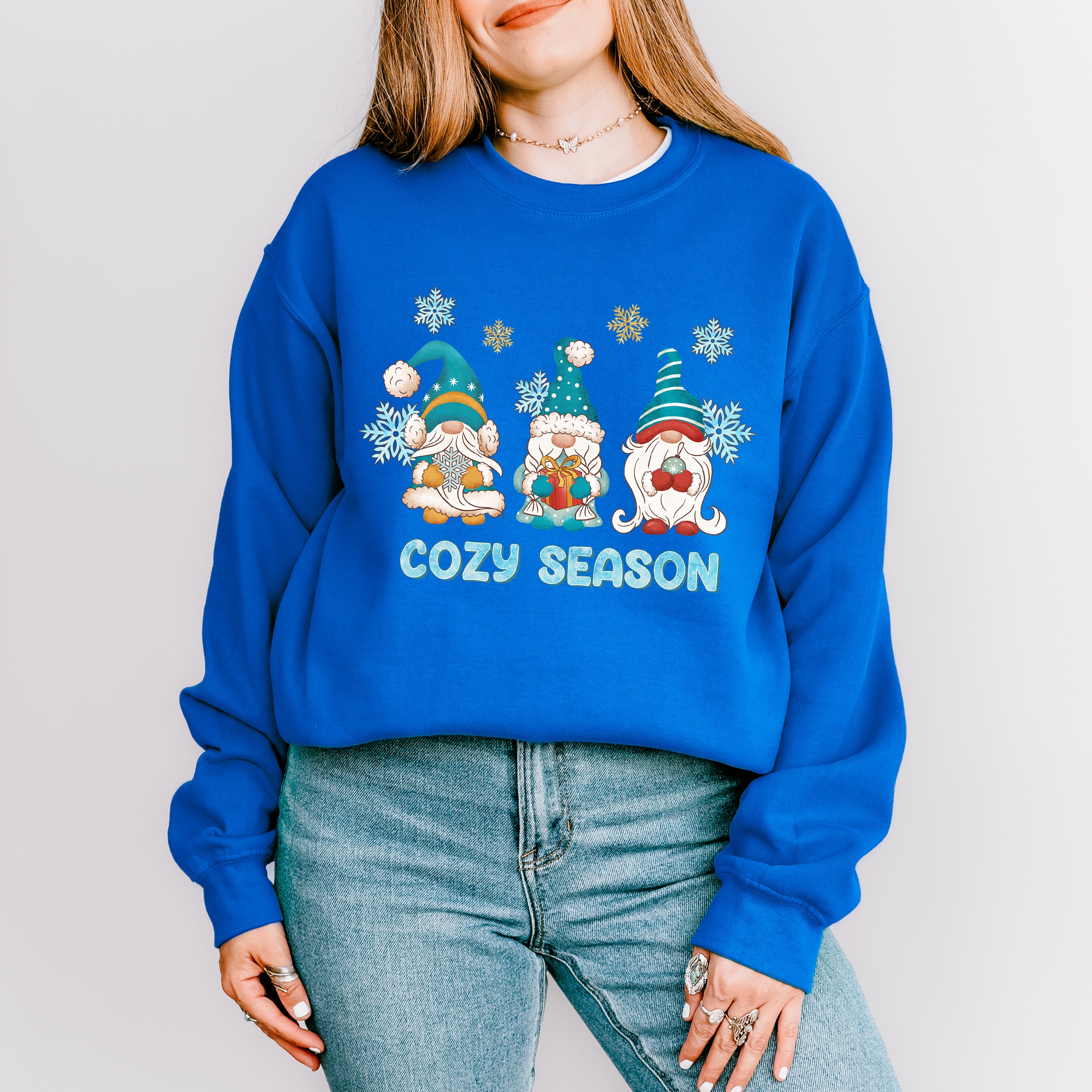 Cozy Season Gnome Design - Winter Unisex Crewneck T-Shirt Sweatshirt Hoodie